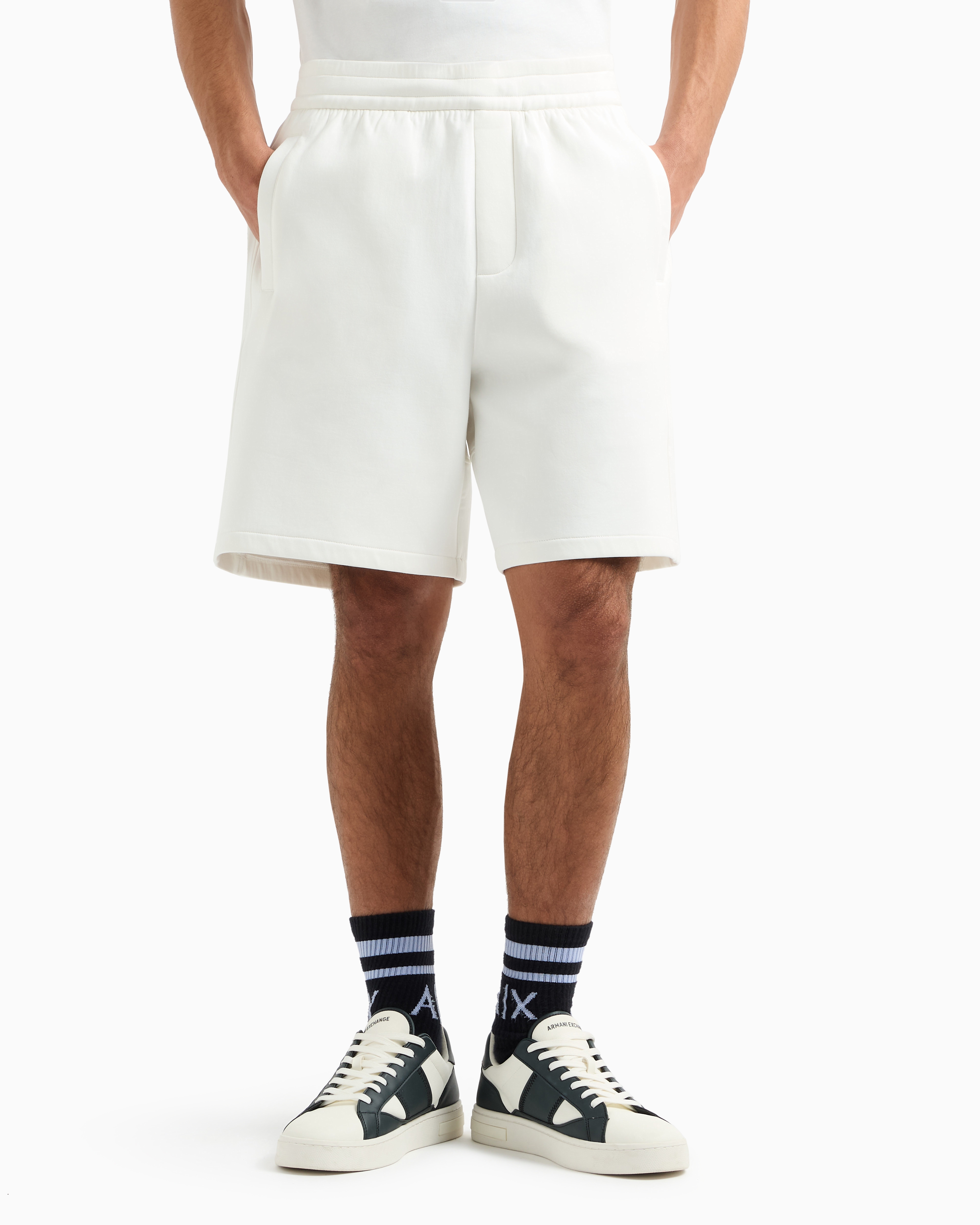 Armani Exchange Bermuda Shorts In White