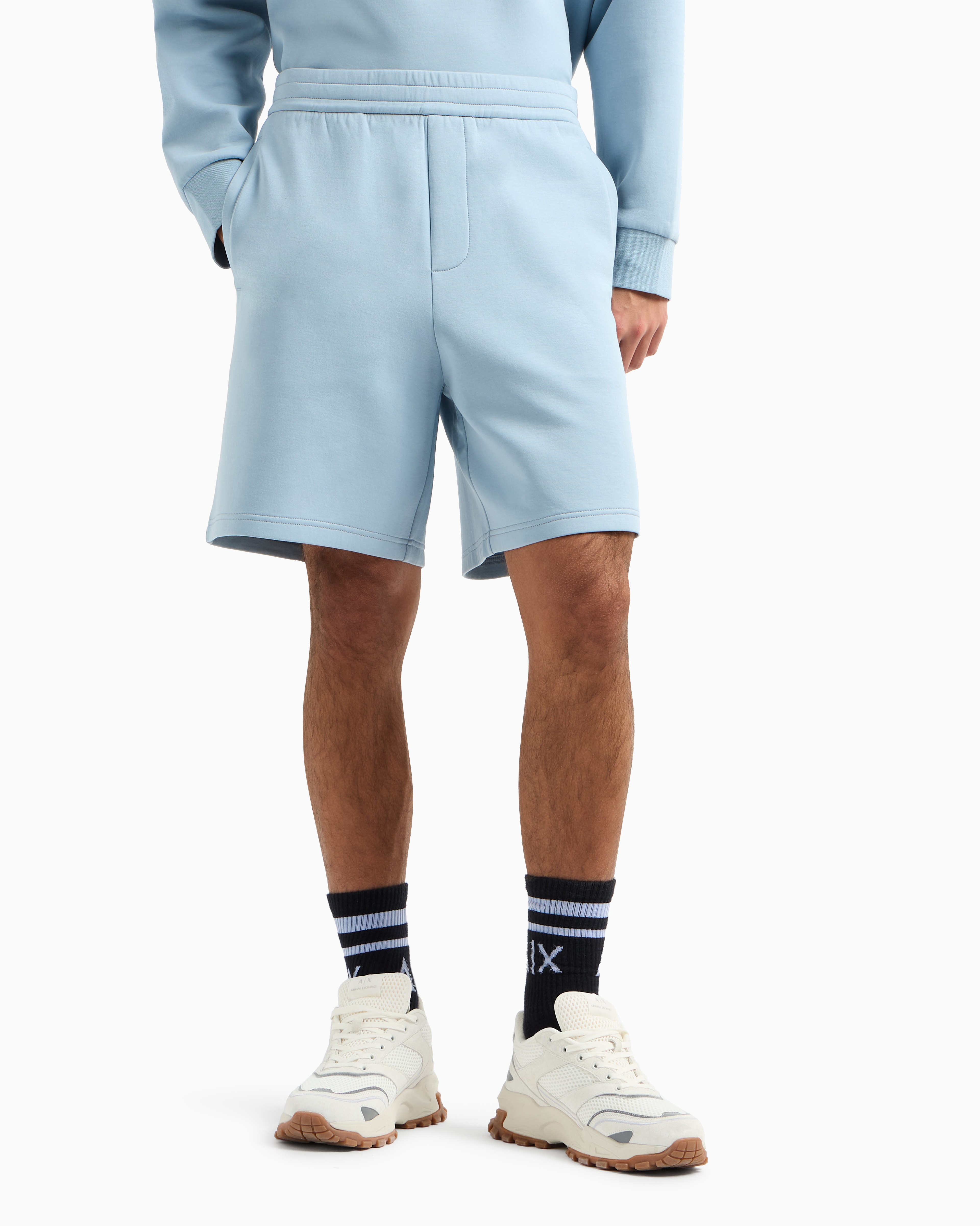 Armani Exchange Bermuda Shorts In Light Blue
