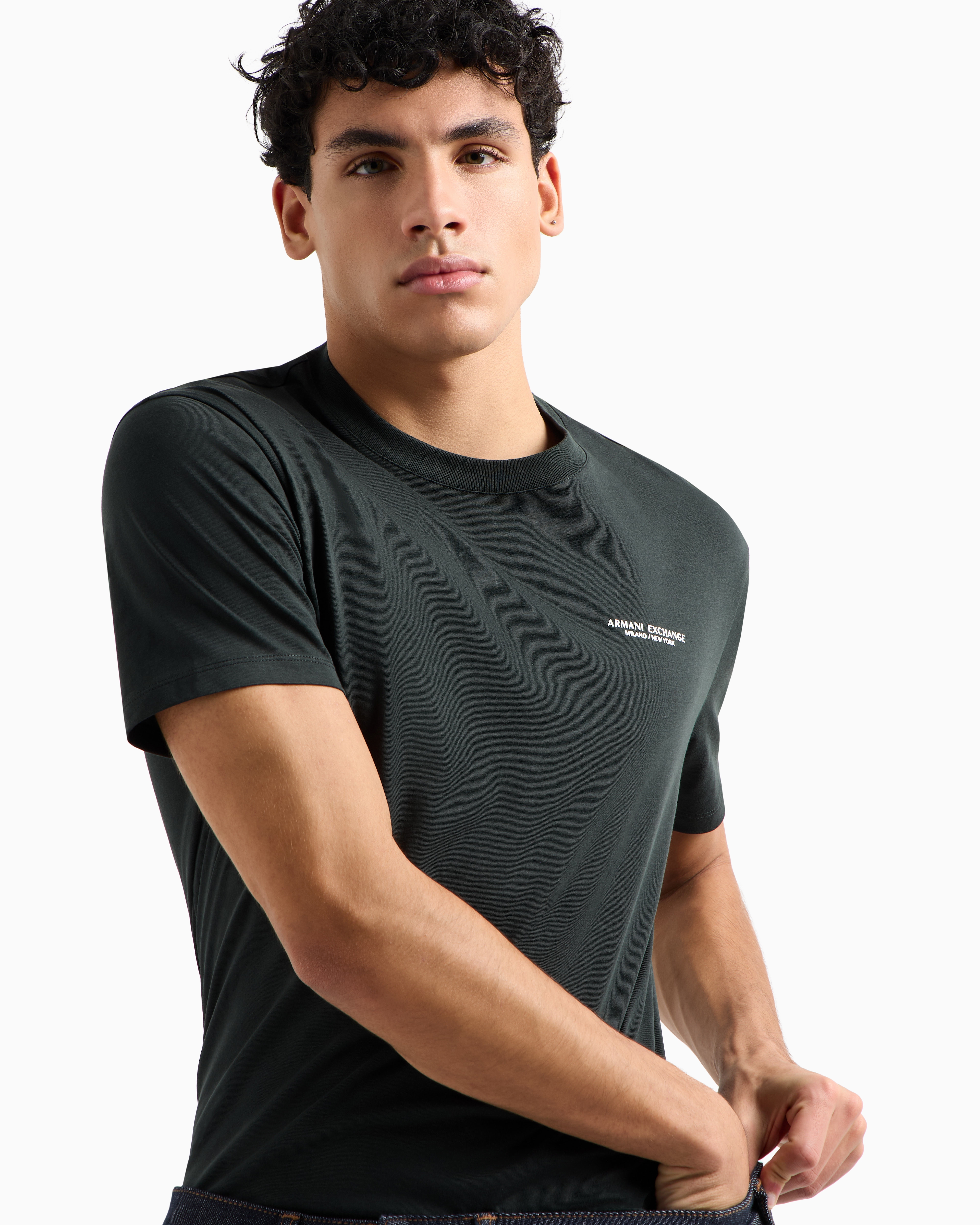 Tシャツ・カットソー ARMANI EXCHANGE Men T-shirt Green 8NZT91Z8H4Z UB001 undefined