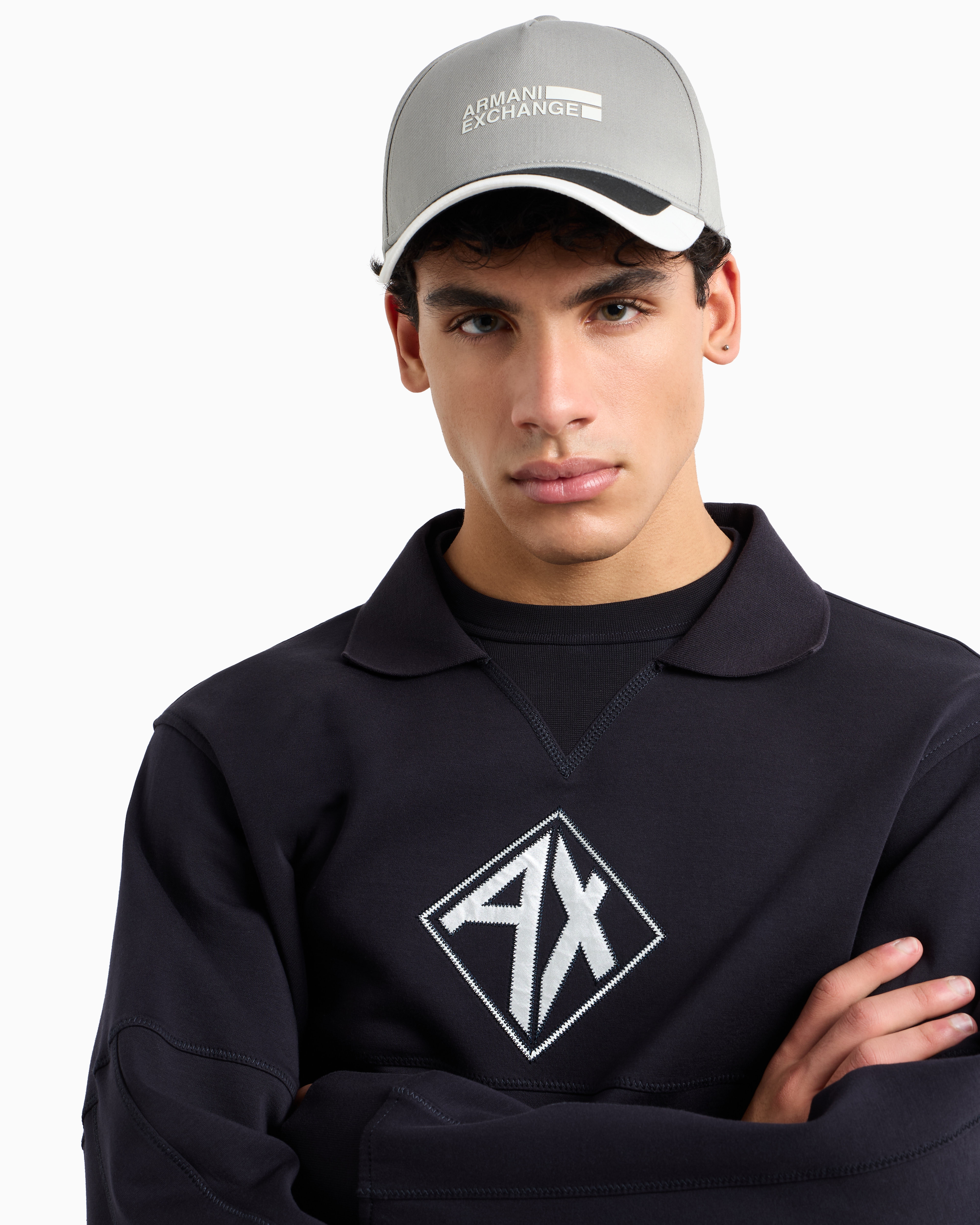 Armani Exchange Caps In Grey