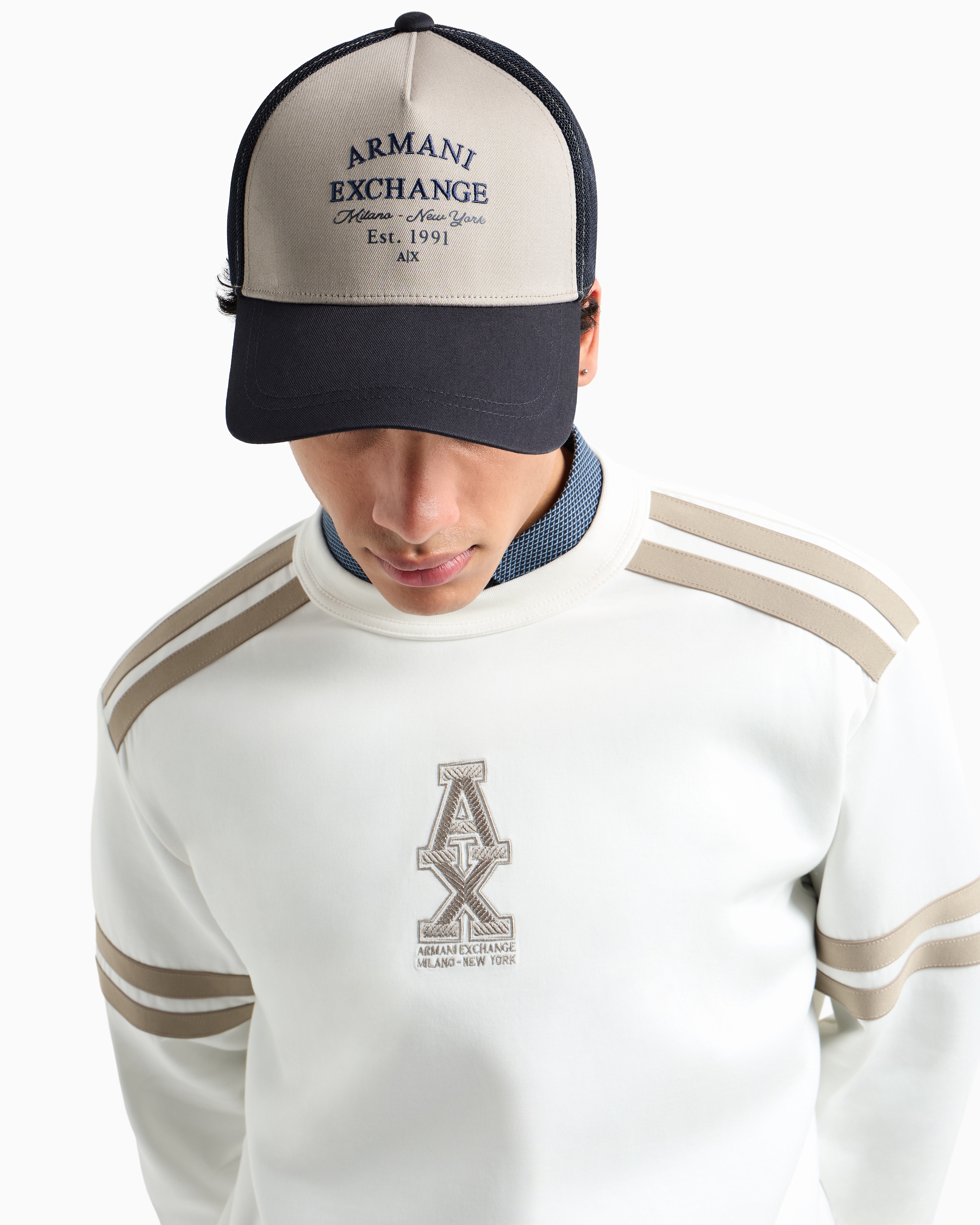 Armani Exchange Caps In Beige