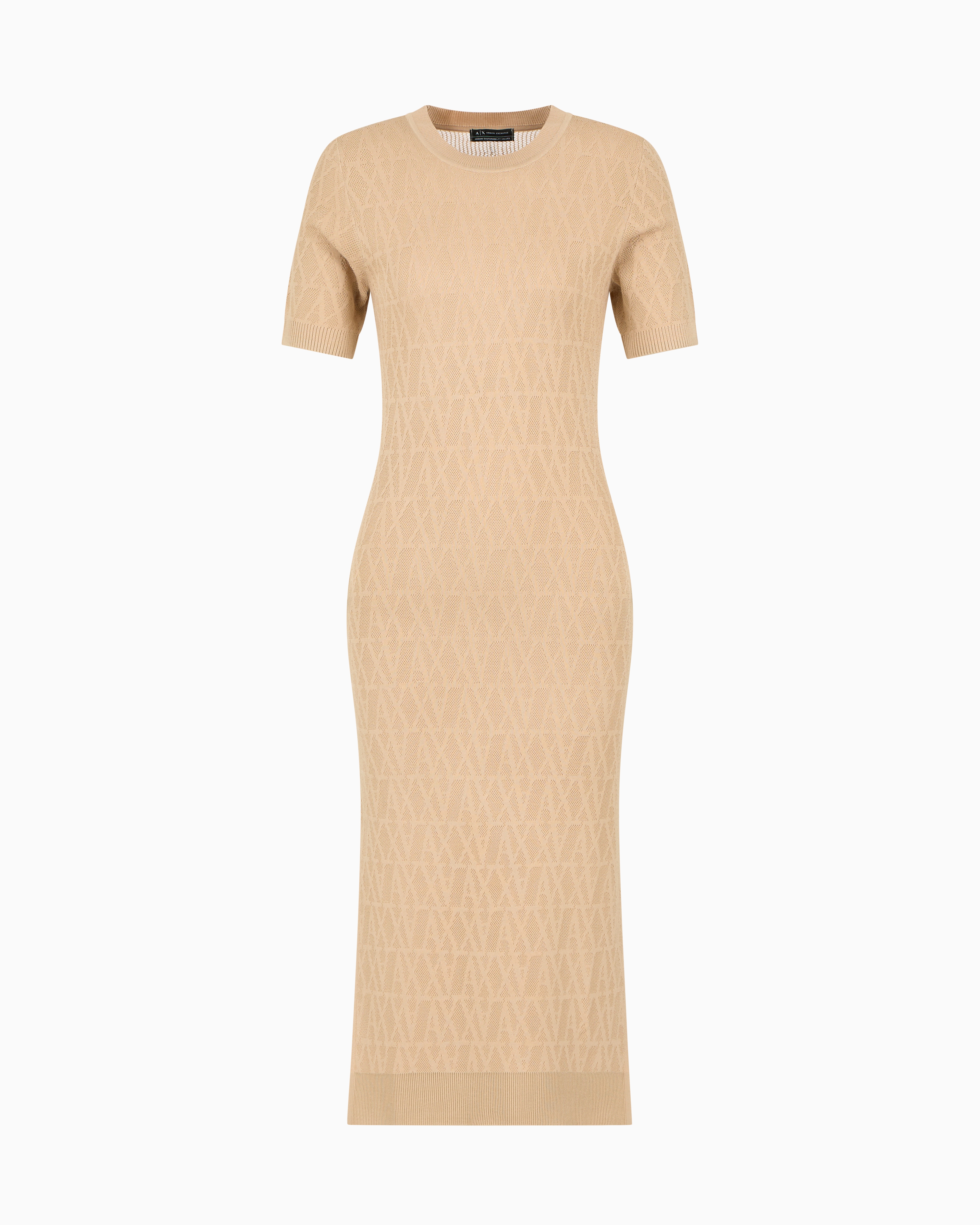 Armani Exchange Midi Dresses In Beige