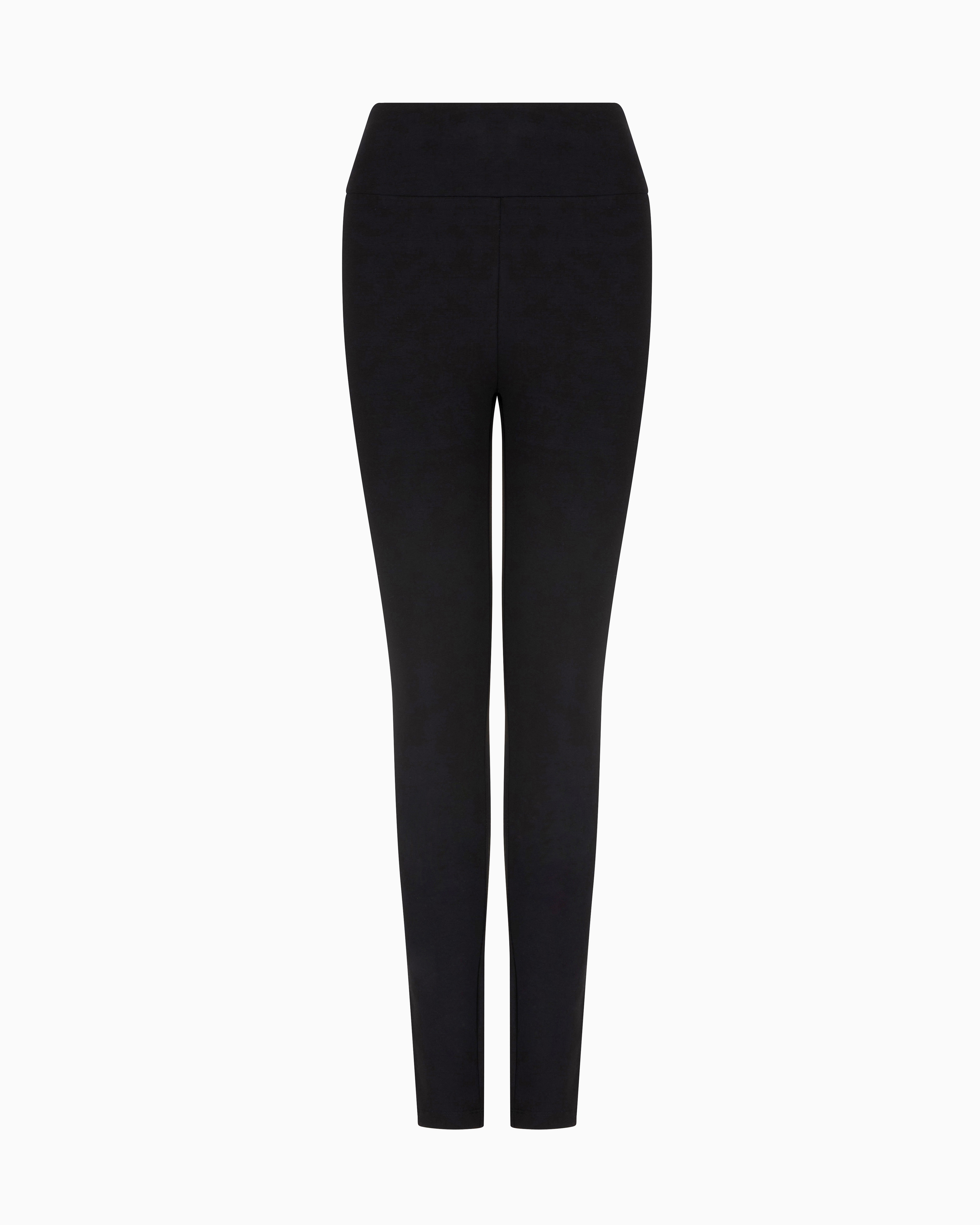 Ea7 Core Lady Leggings Aus Baumwollstretch In Schwarz