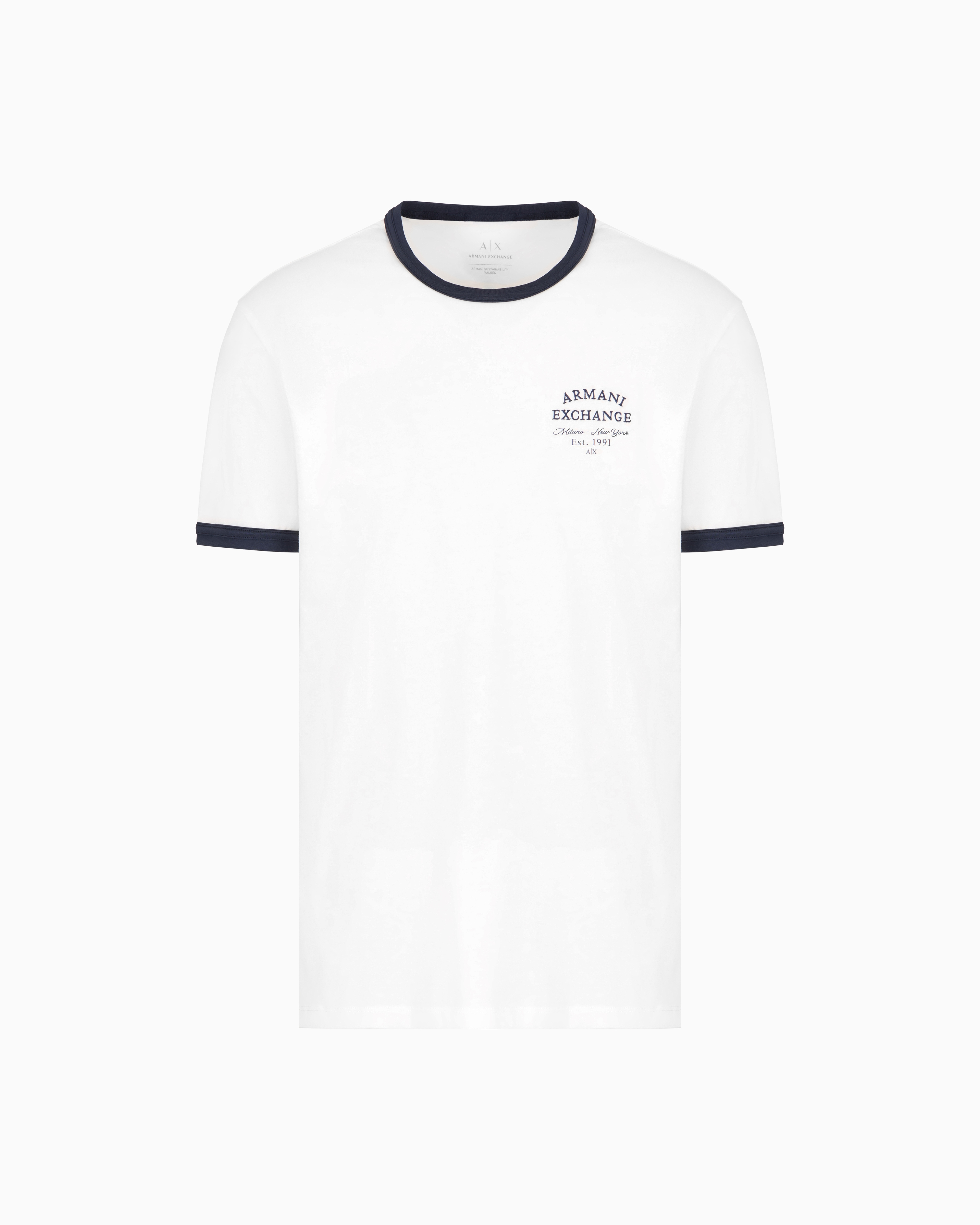 Armani Exchange Regular Fit T-shirts In White
