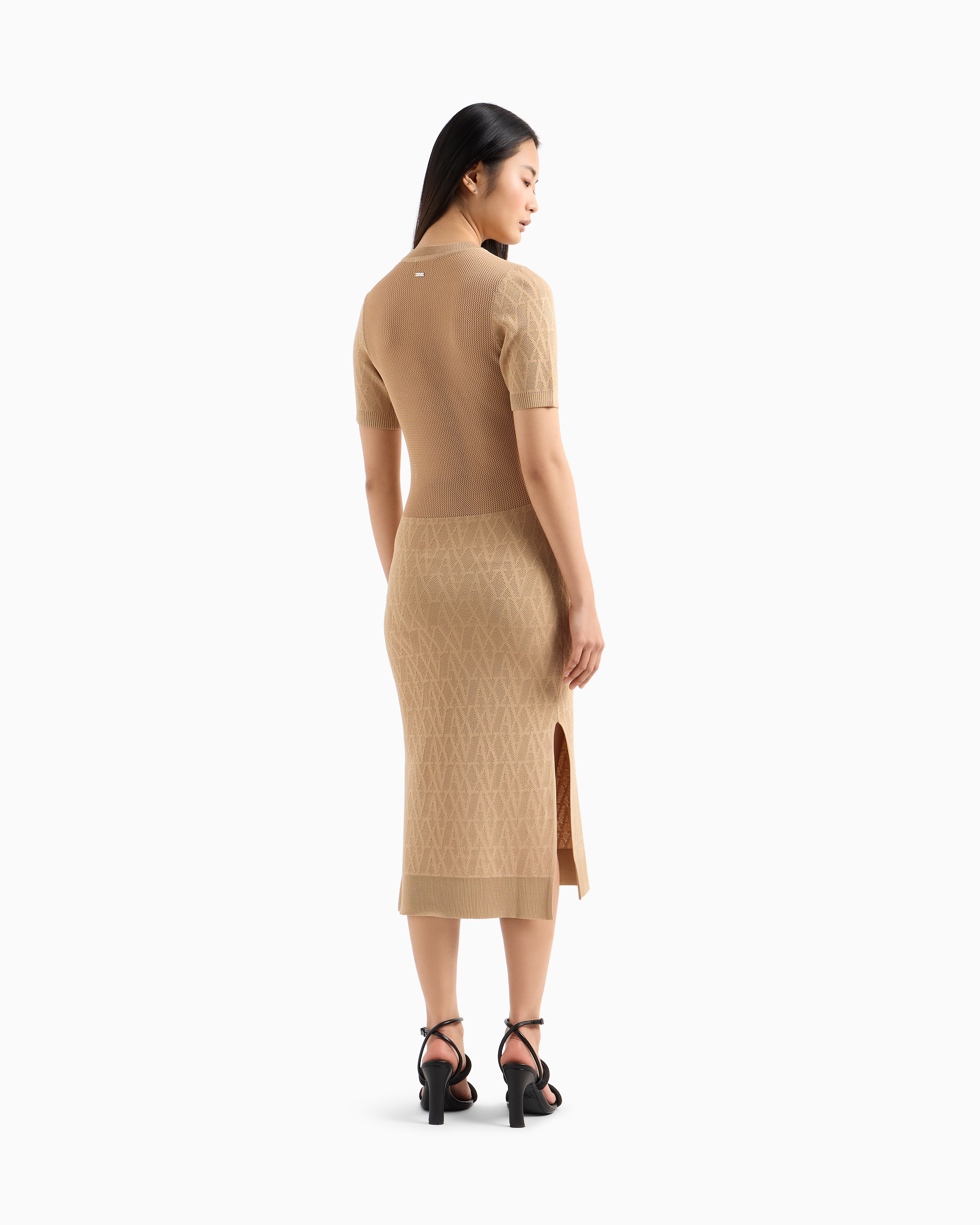 Armani Exchange Midi Dresses In Beige