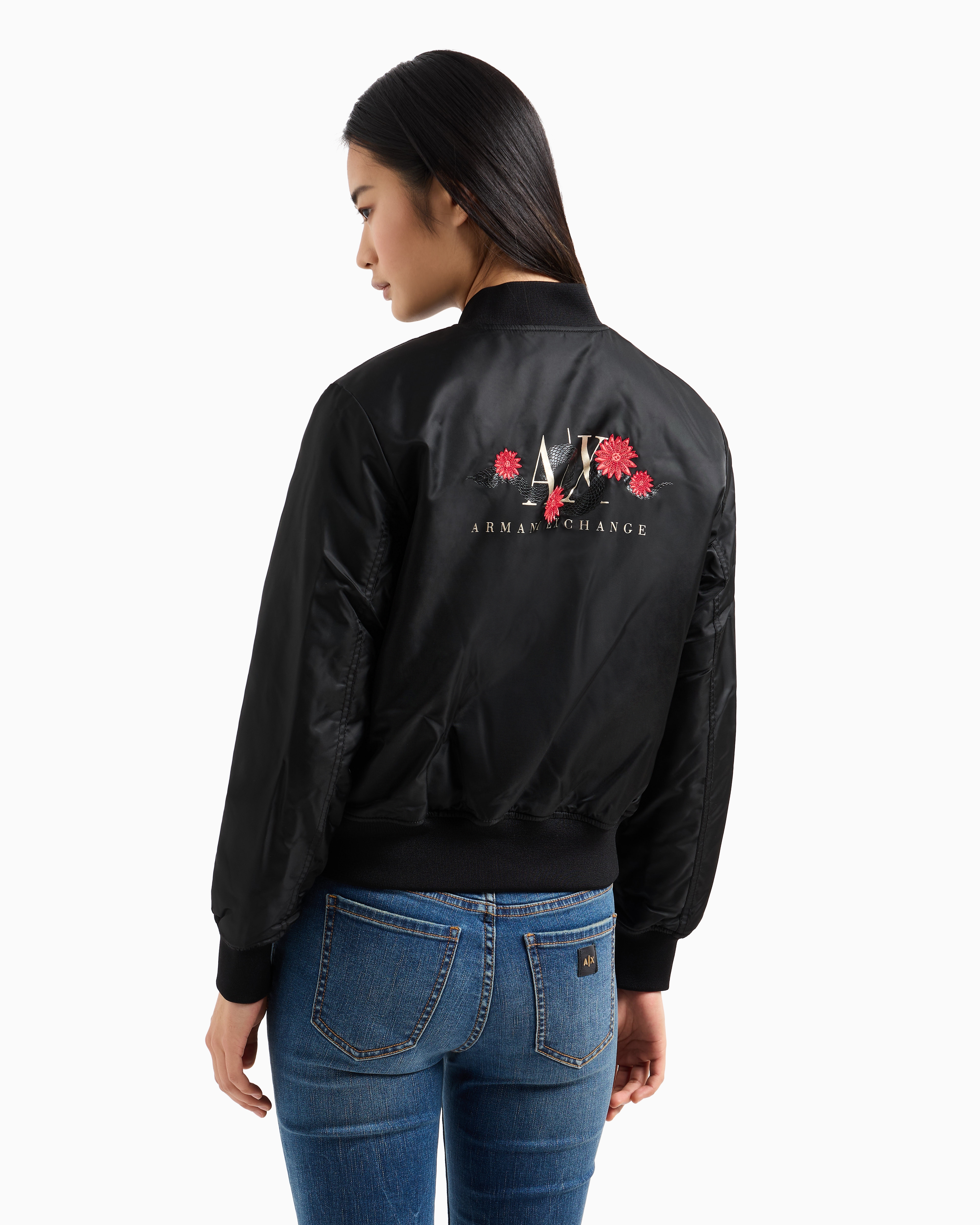 Armani Exchange - Bomber jacket, Woman, Black, Size: