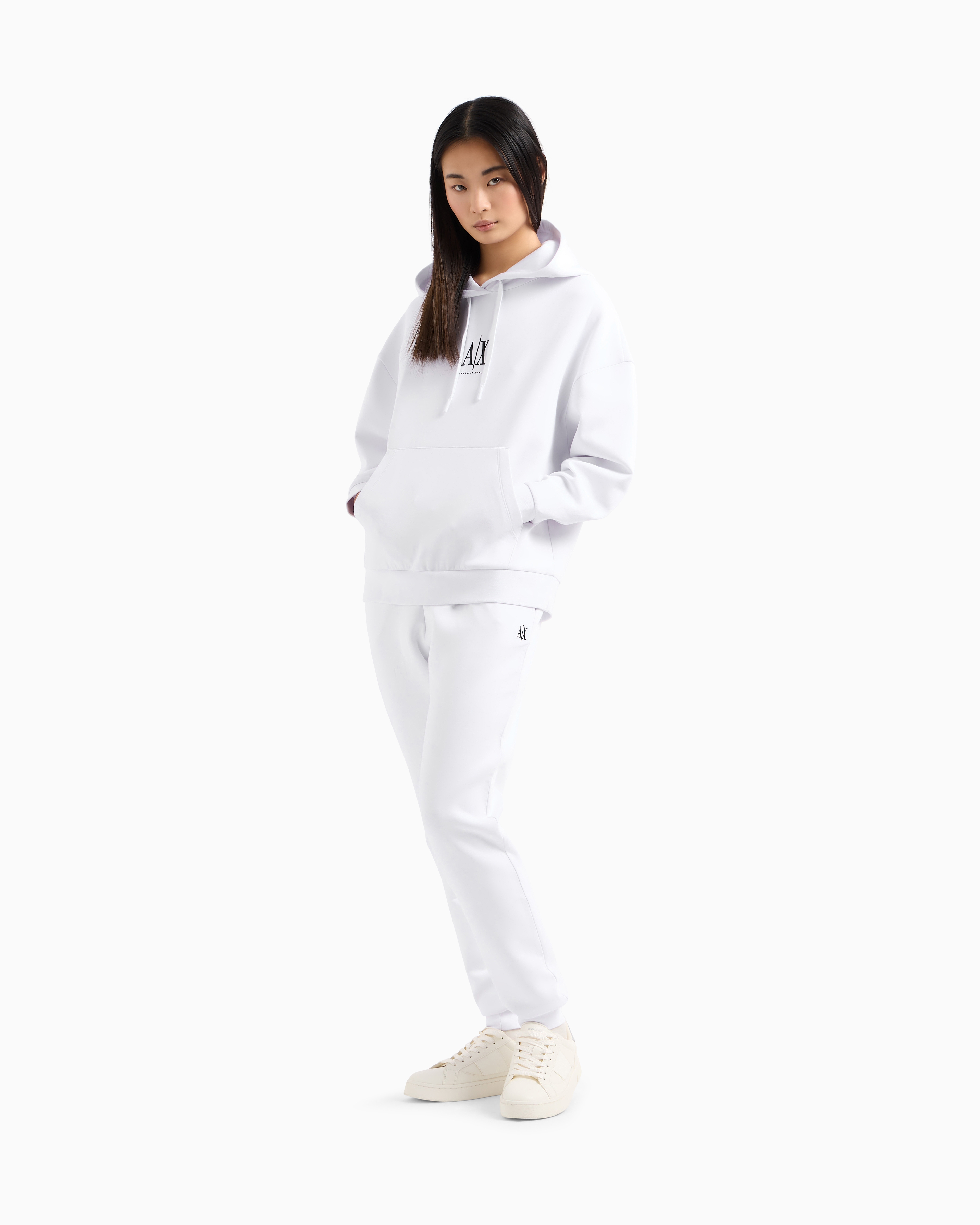Armani Exchange Hoodies In White