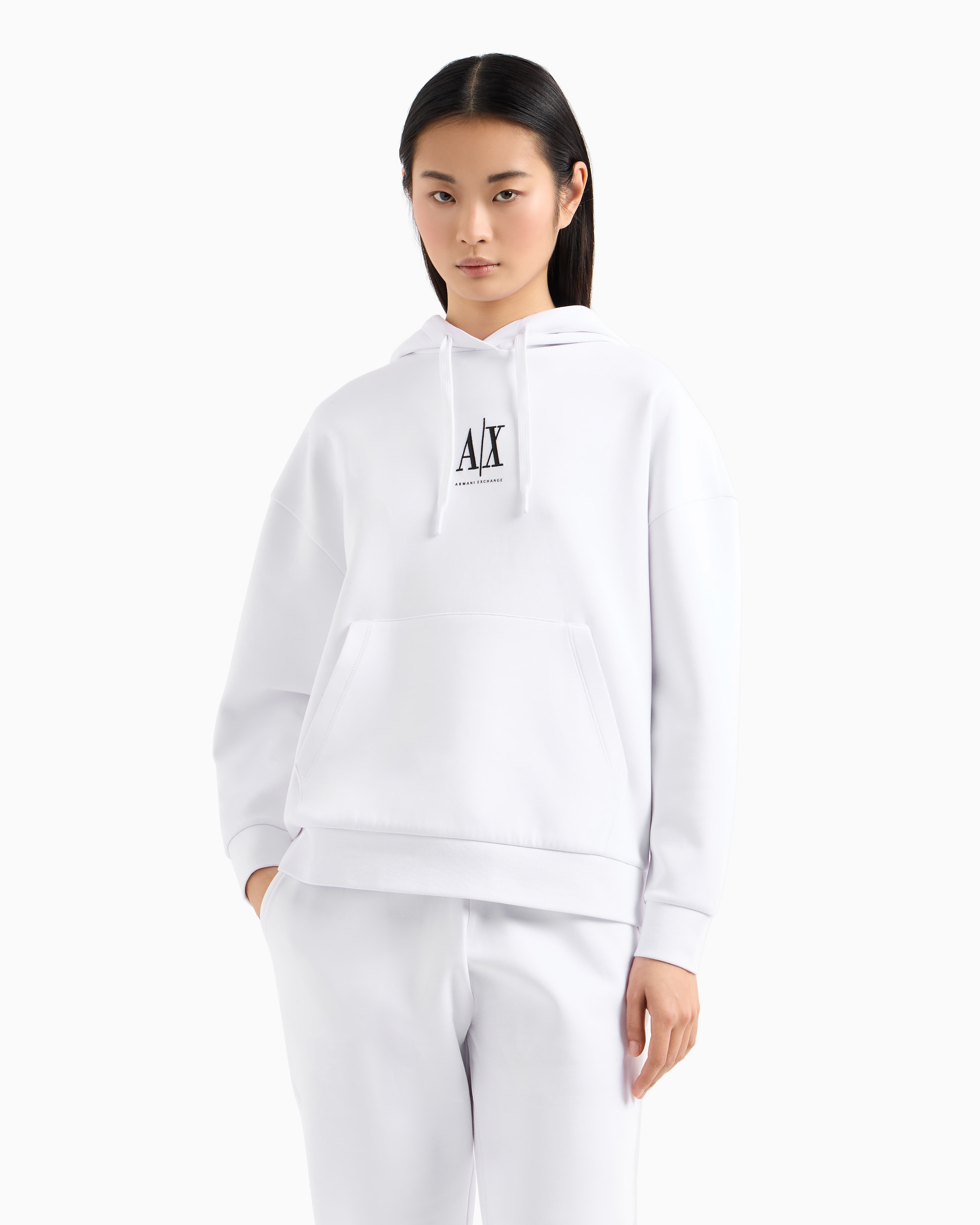 Armani Exchange Hoodies In White
