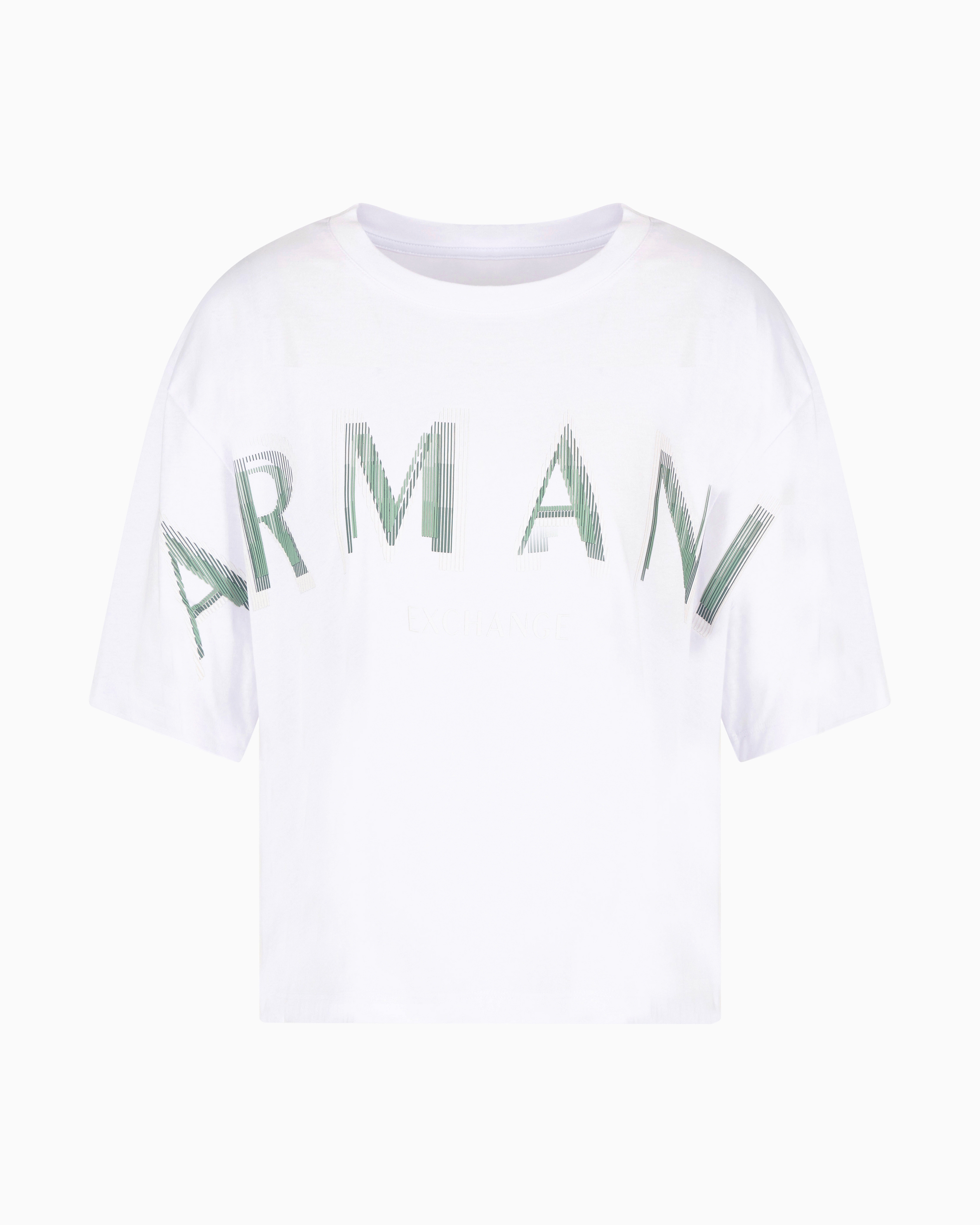 Armani Exchange Cropped T-shirts In White