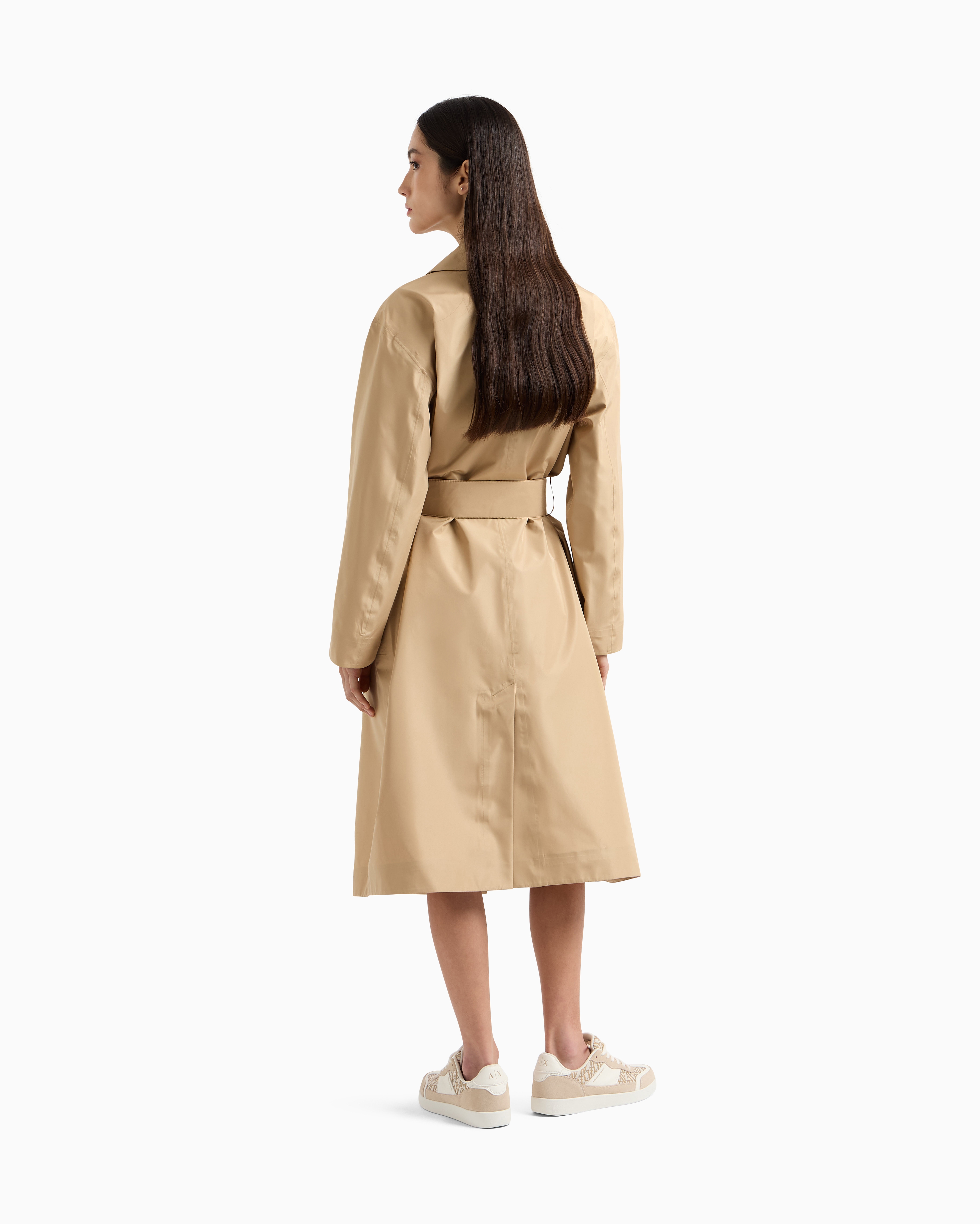 Armani Exchange Trench Coats In Camel