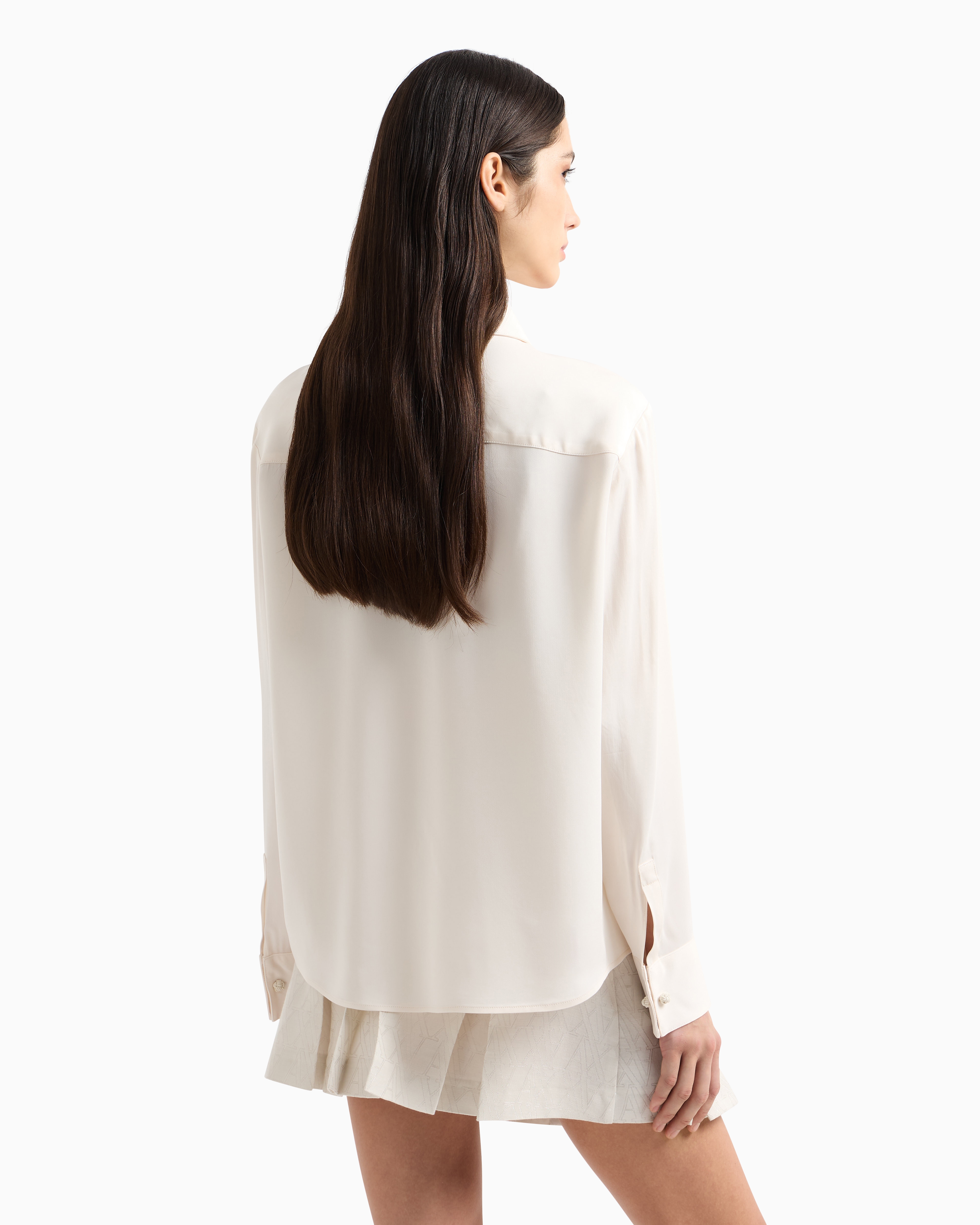 Armani Exchange - Viscose shirt, Woman, White, Size: