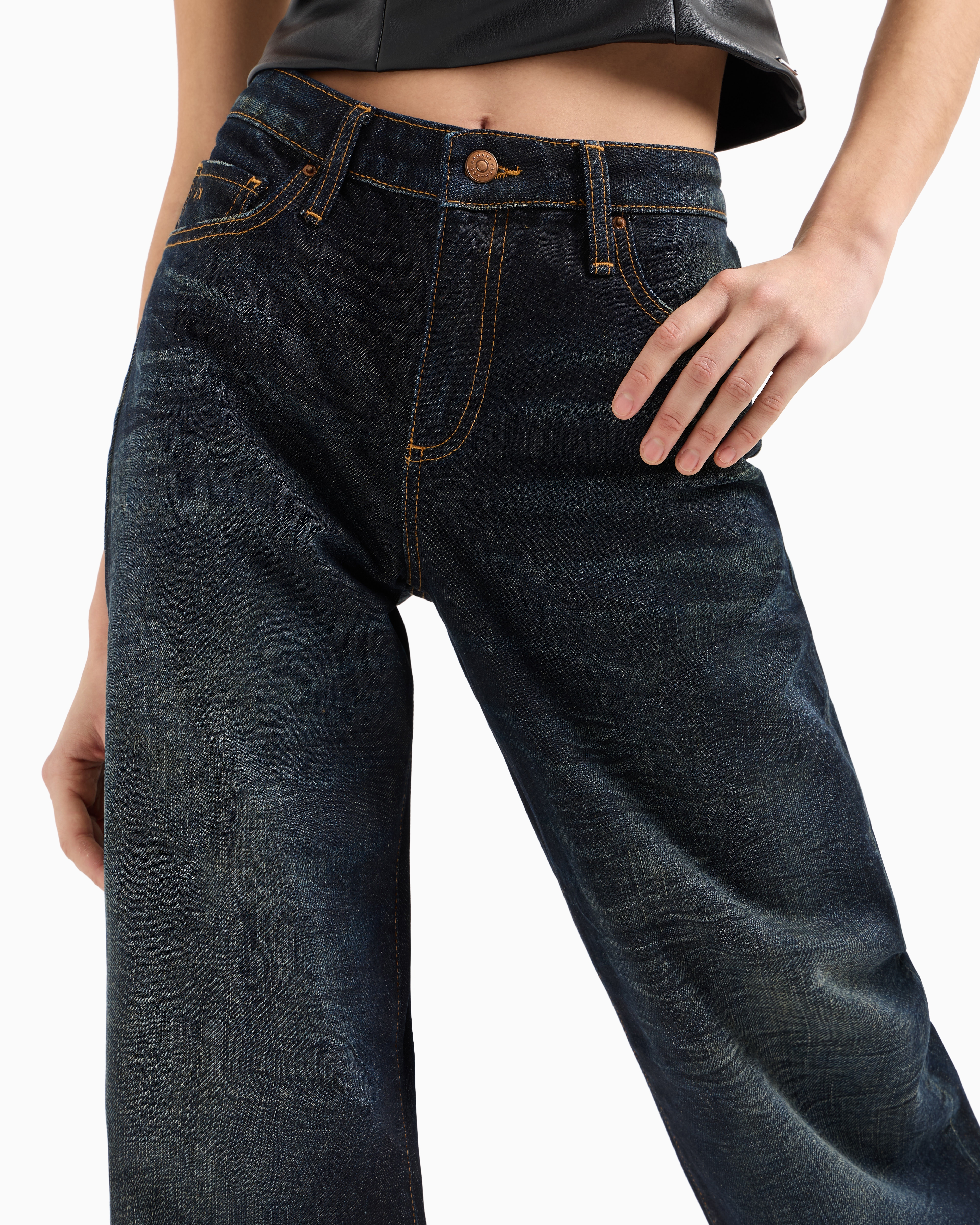 Armani Exchange - Relaxed Jeans, Woman, Blue, Size: