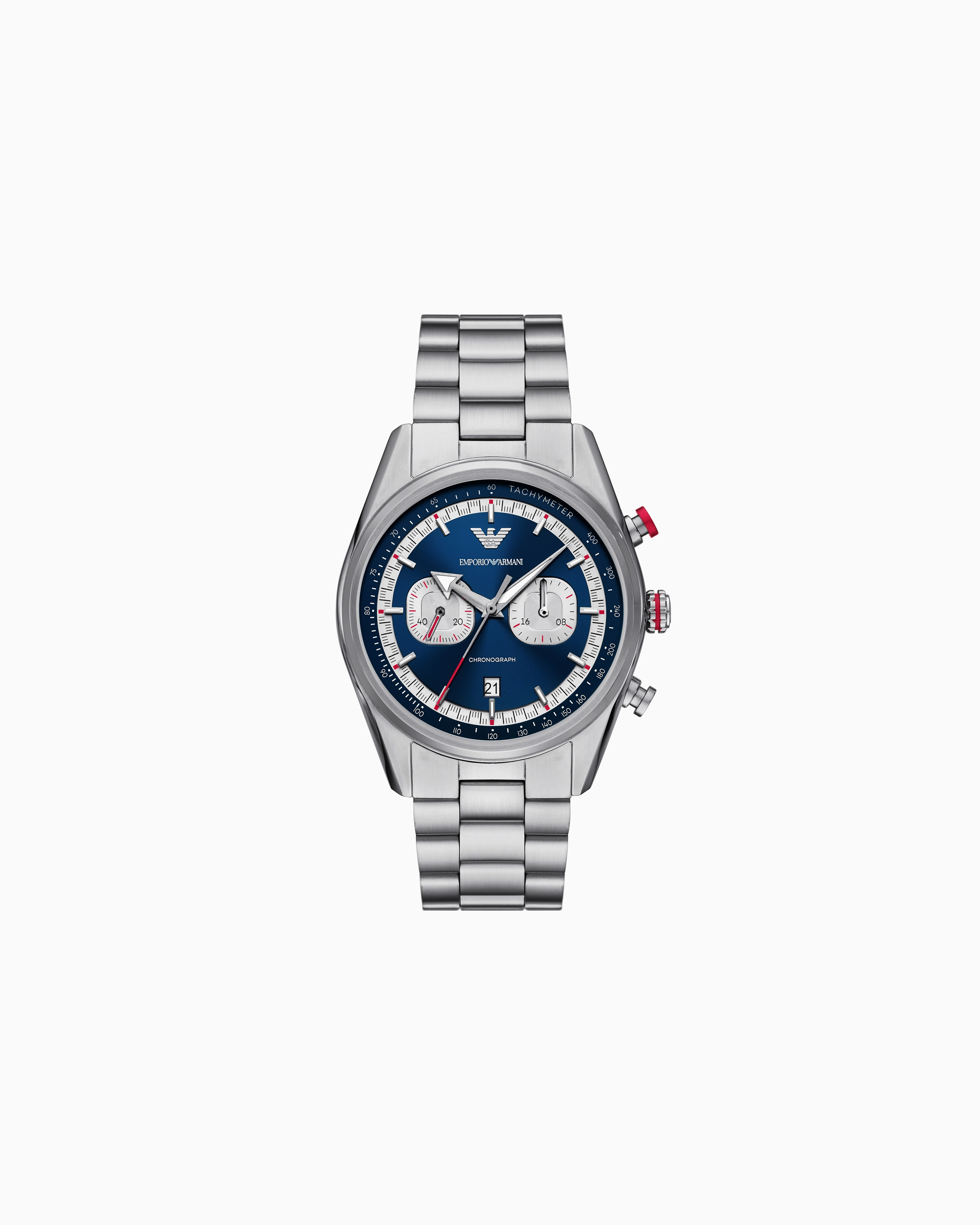 Emporio Armani Steel Strap Watches In Multicoloured