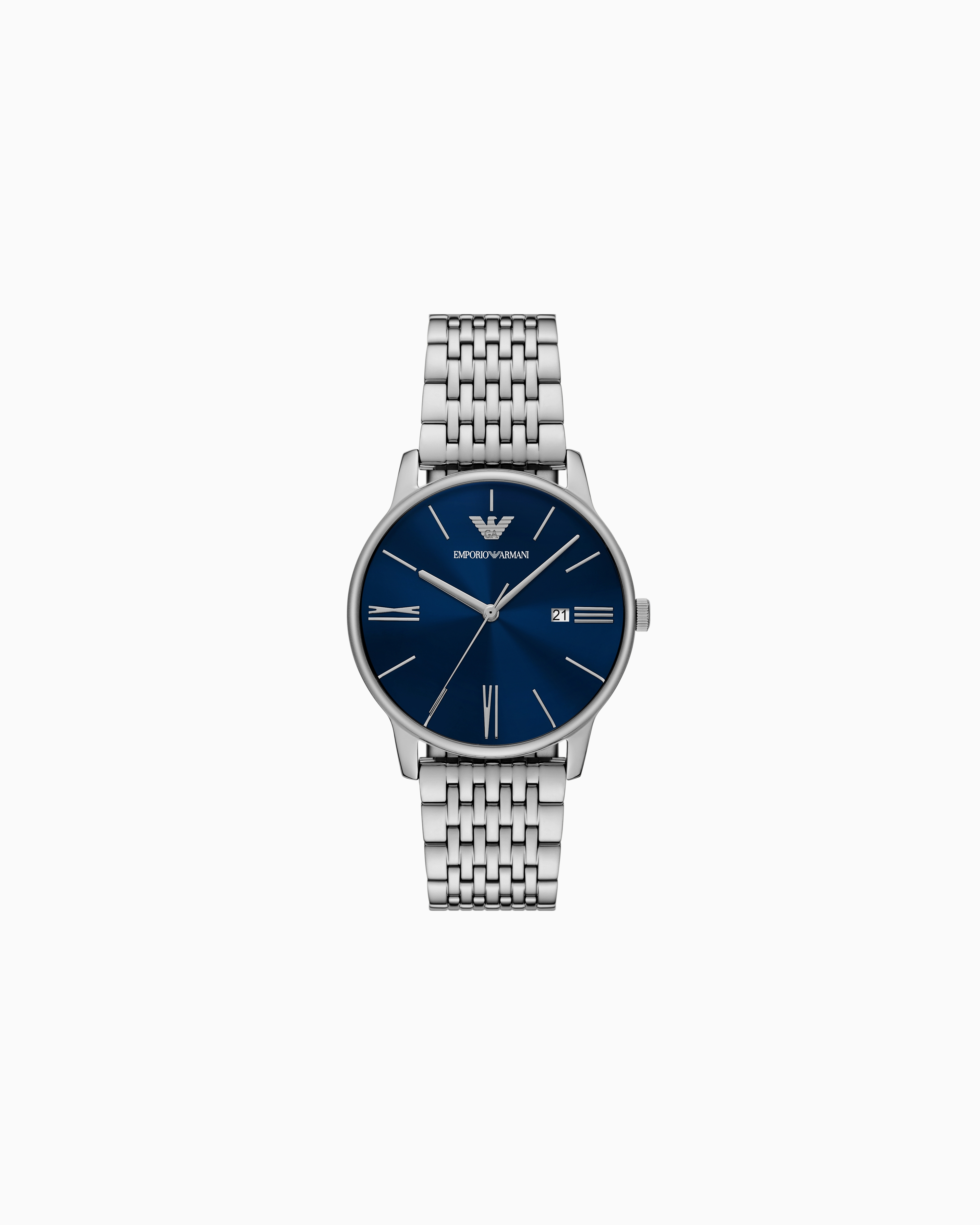 Emporio Armani Steel Strap Watches In Multicoloured