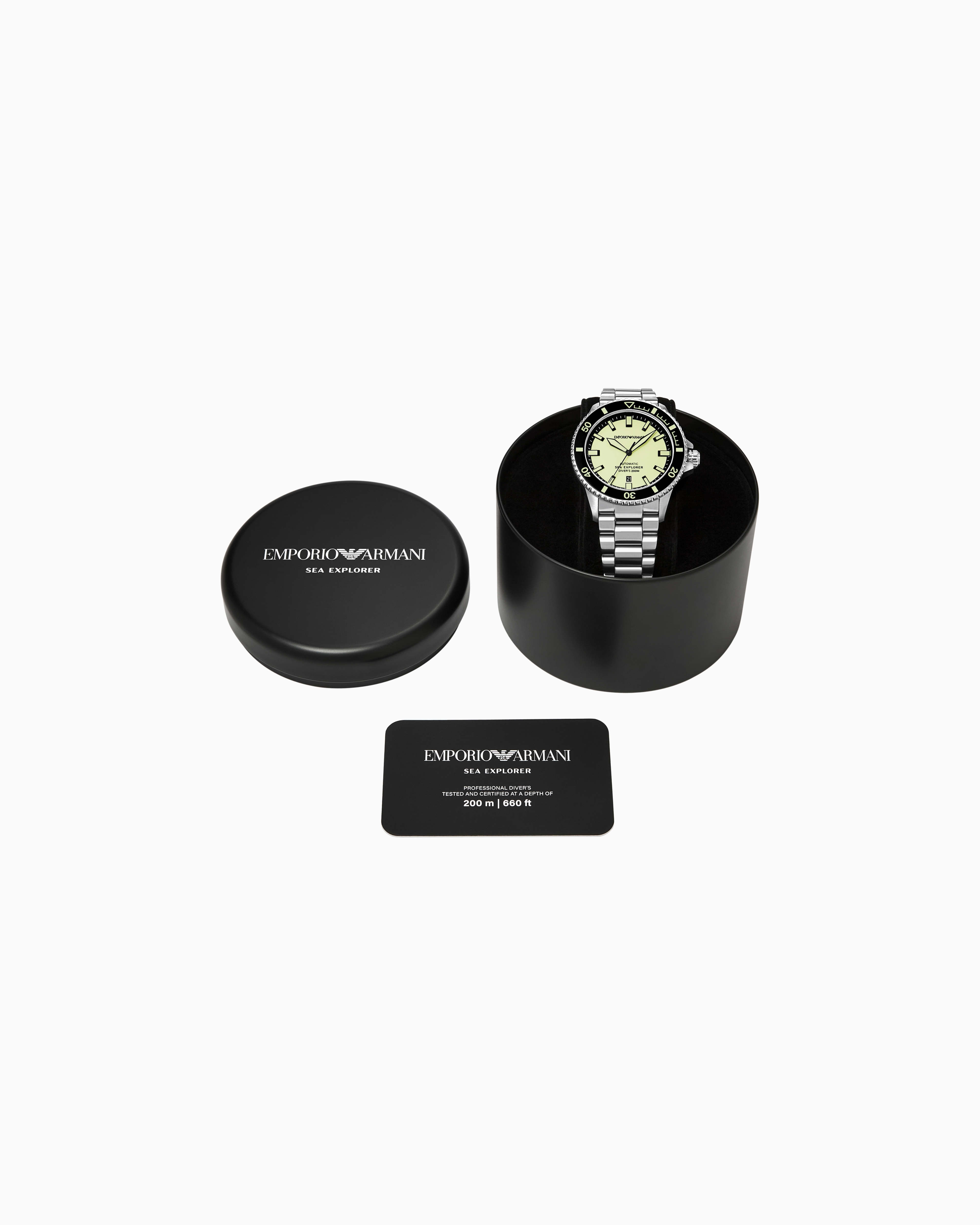 Emporio Armani Steel Strap Watches In Multicoloured