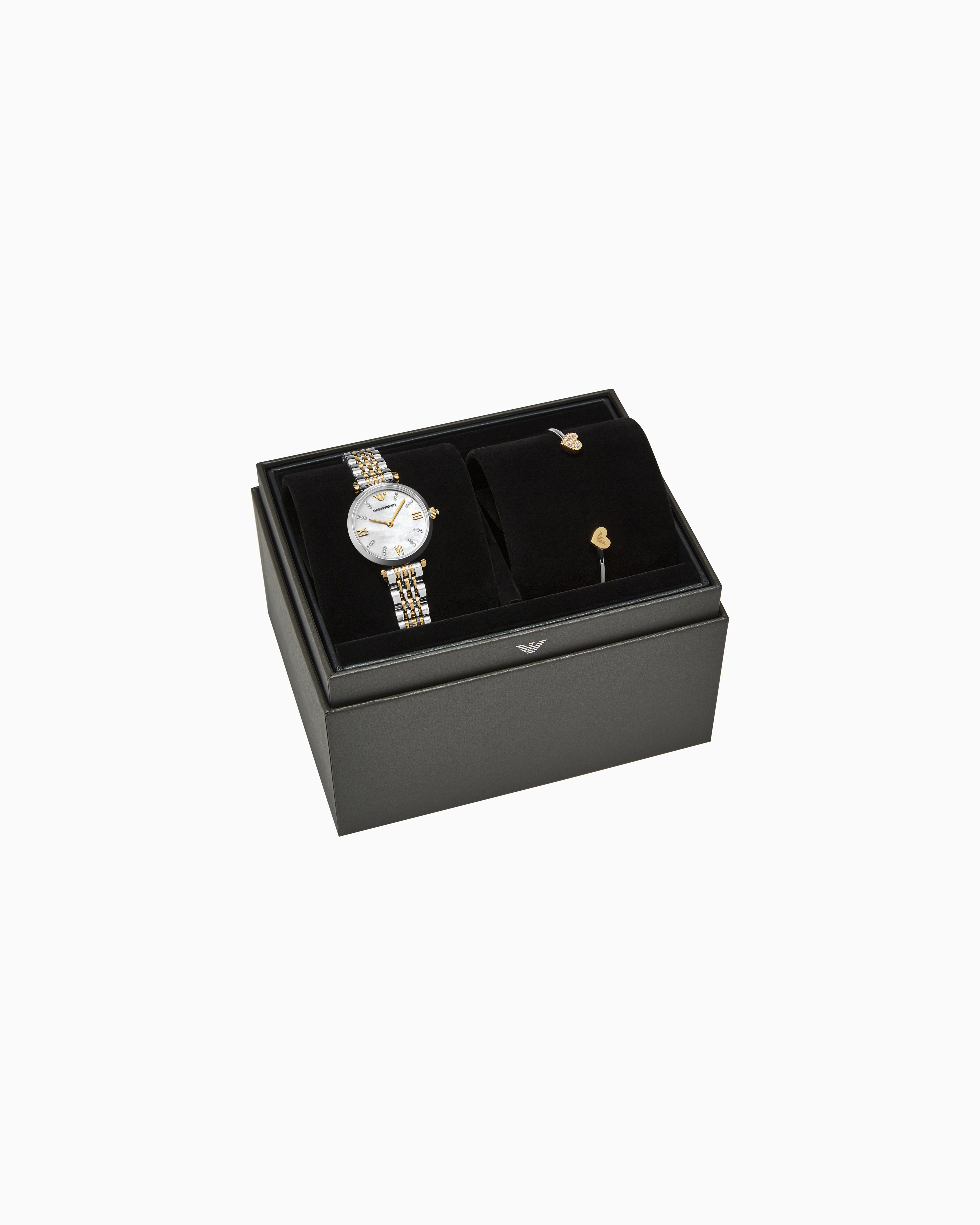 Emporio Armani Steel Strap Watches In Multicoloured