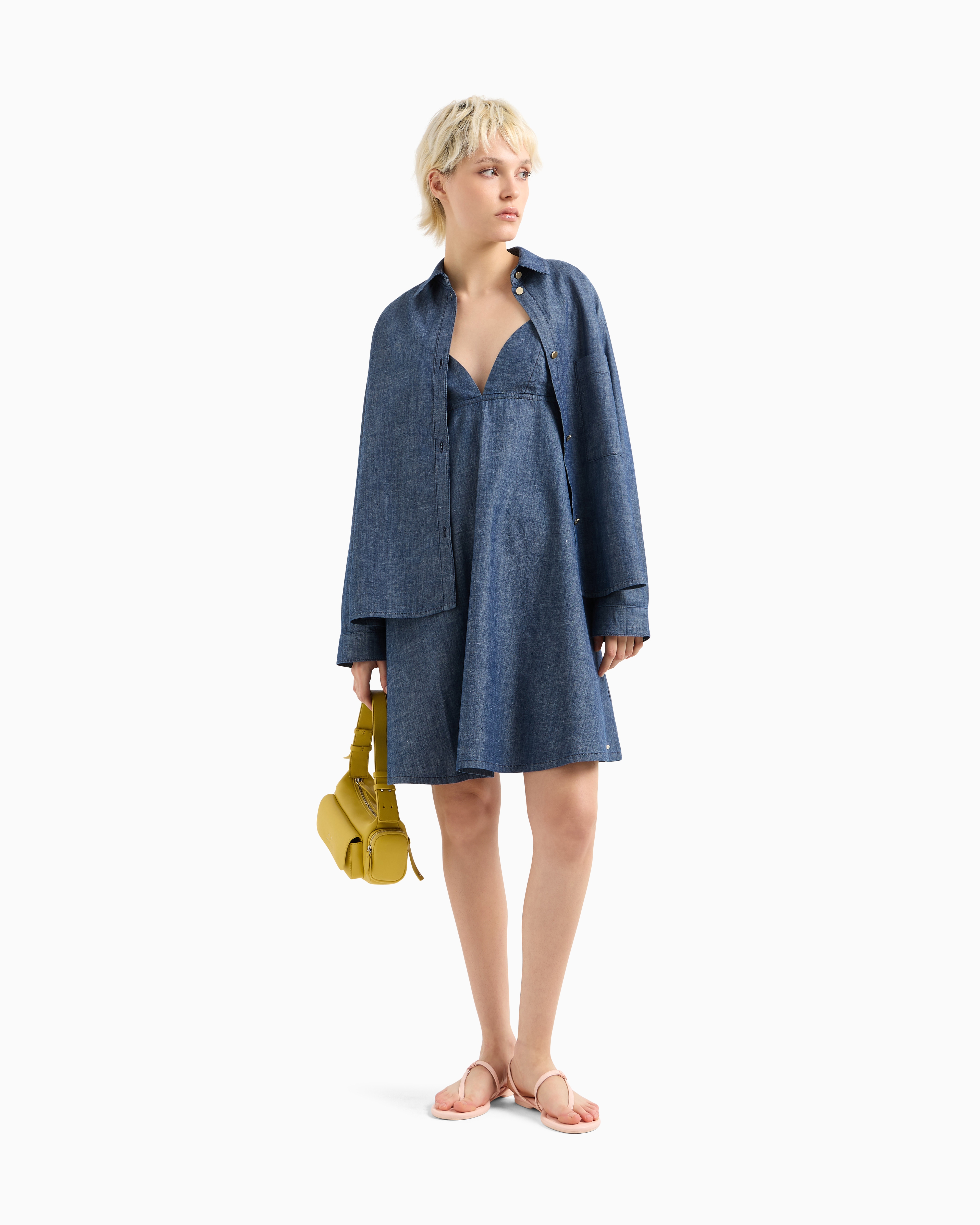 Armani Exchange Short Dresses In Blue