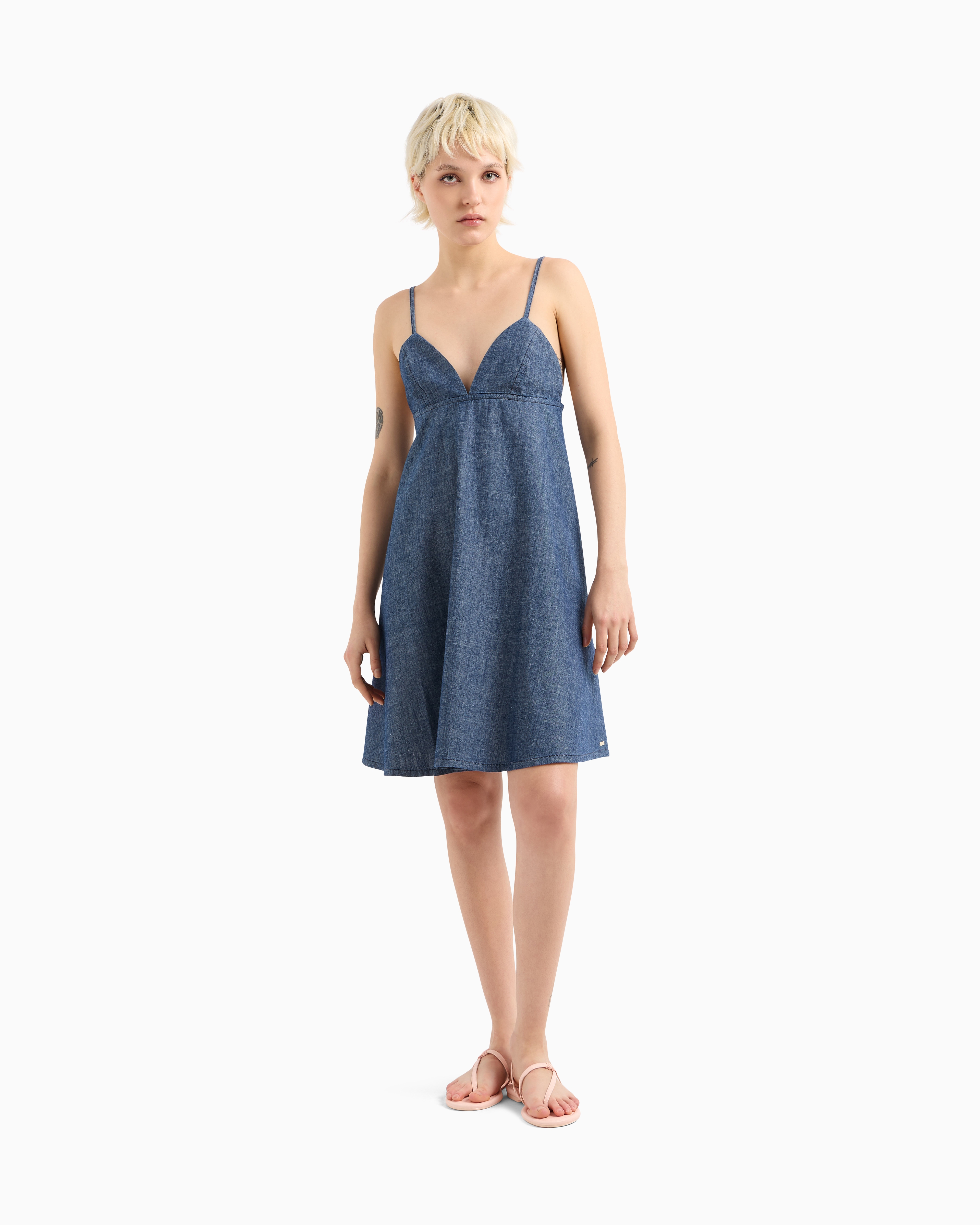 Armani Exchange Short Dresses In Blue