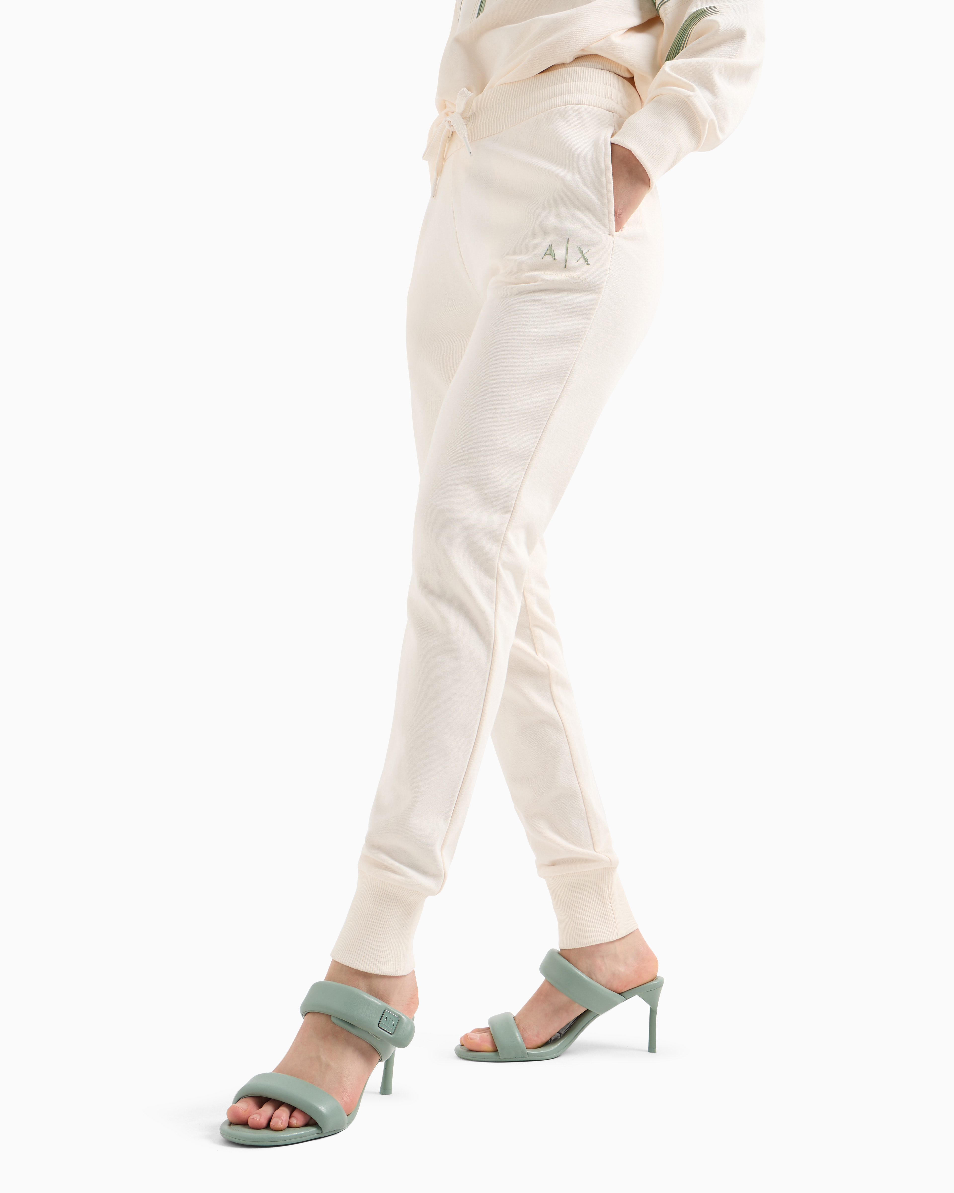 Armani Exchange - Sweatpants, Woman, White, Size: