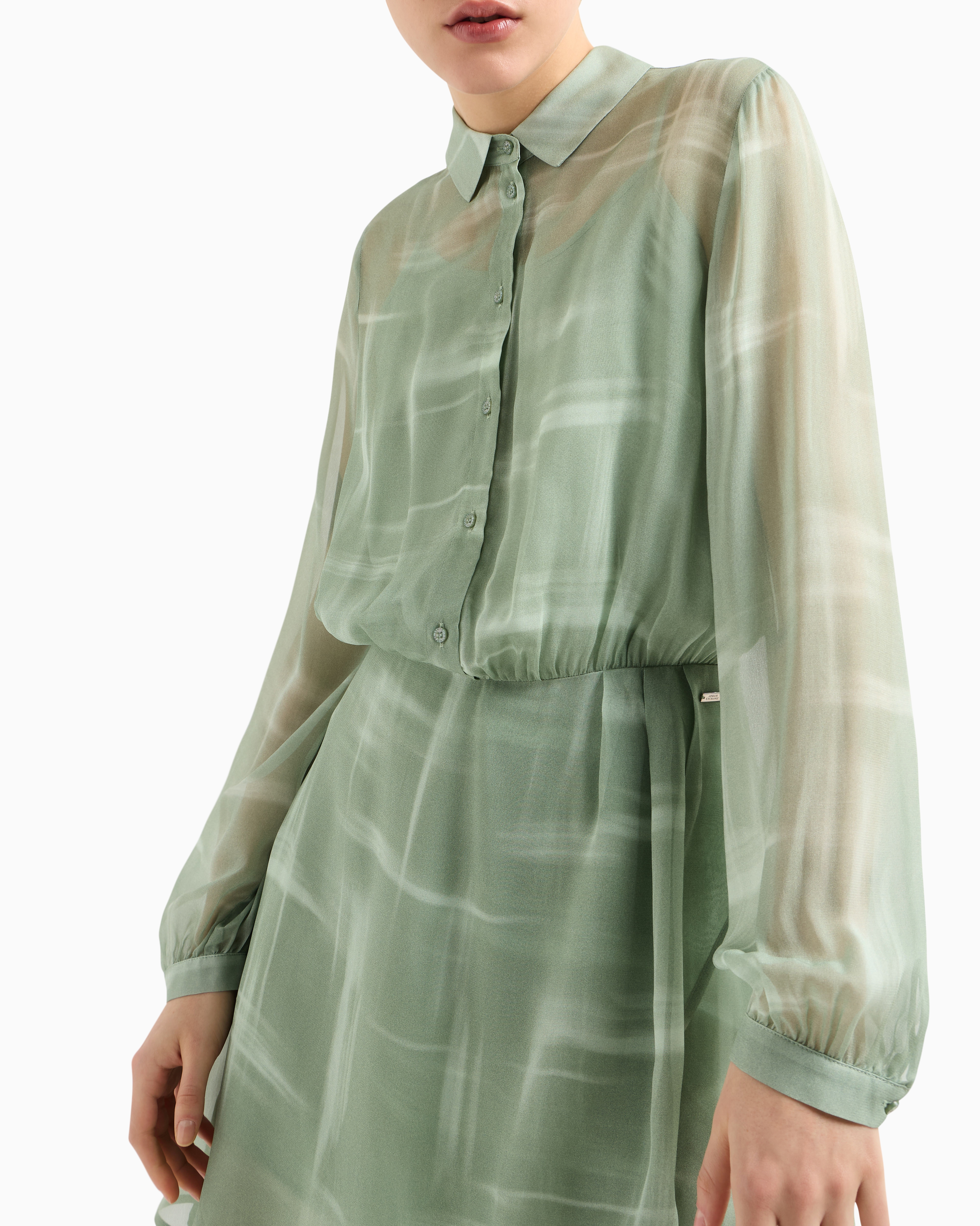 Armani Exchange - Short Dresses, Woman, Green, Size: