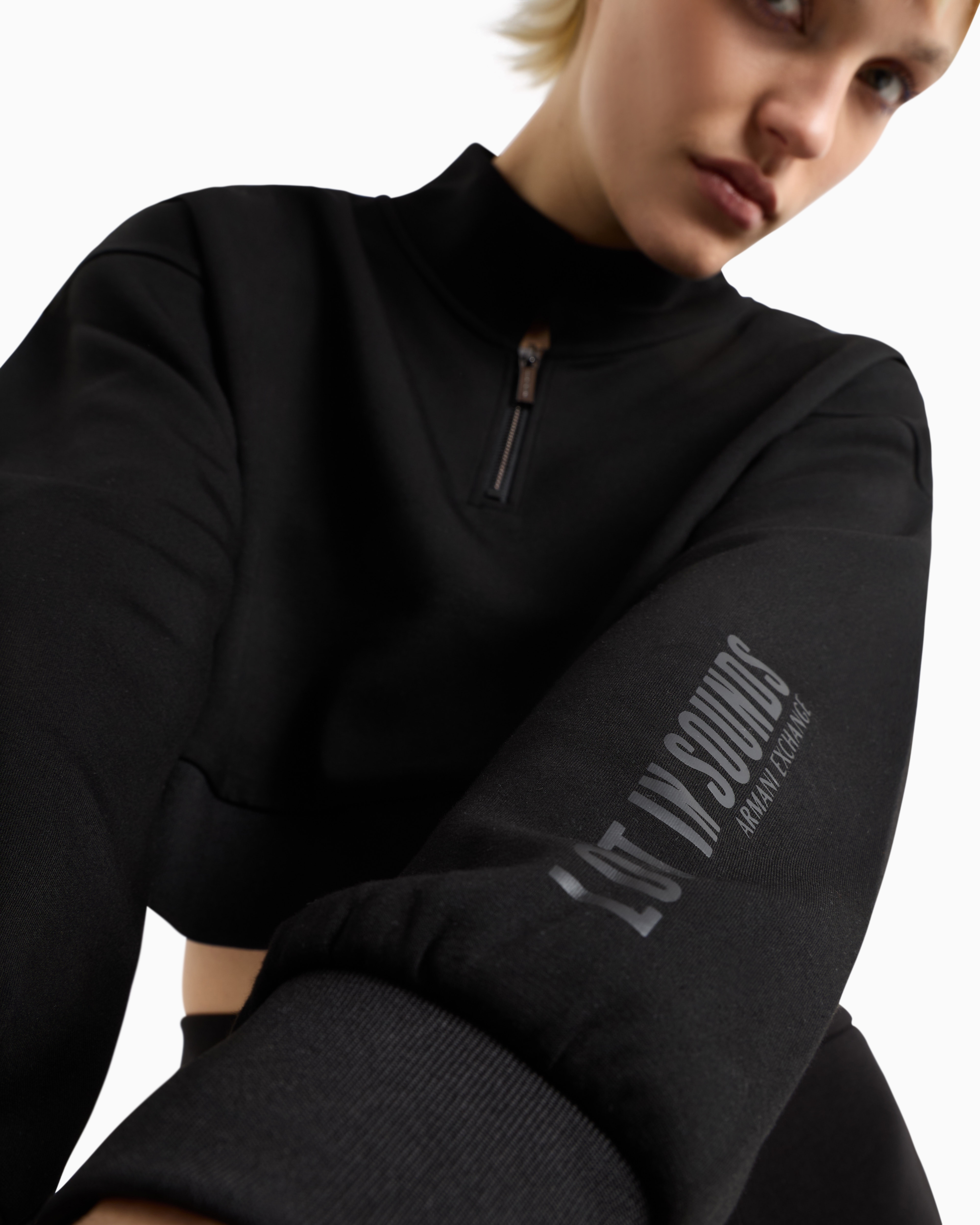 Armani Exchange Sweatshirts Without Hood In Black