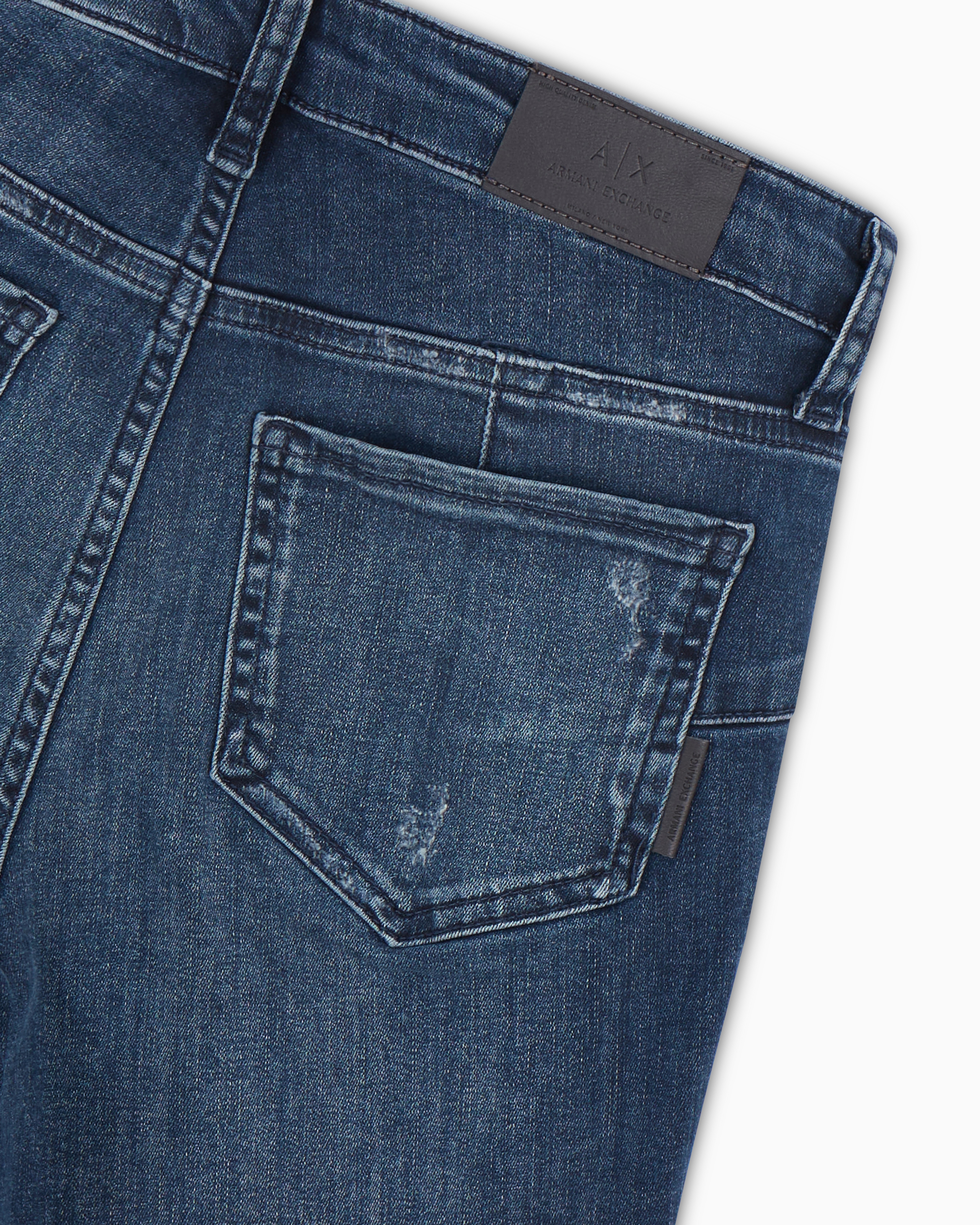 Armani Exchange - J69 super skinny jeans stretch denim, Woman, Blue, Size: