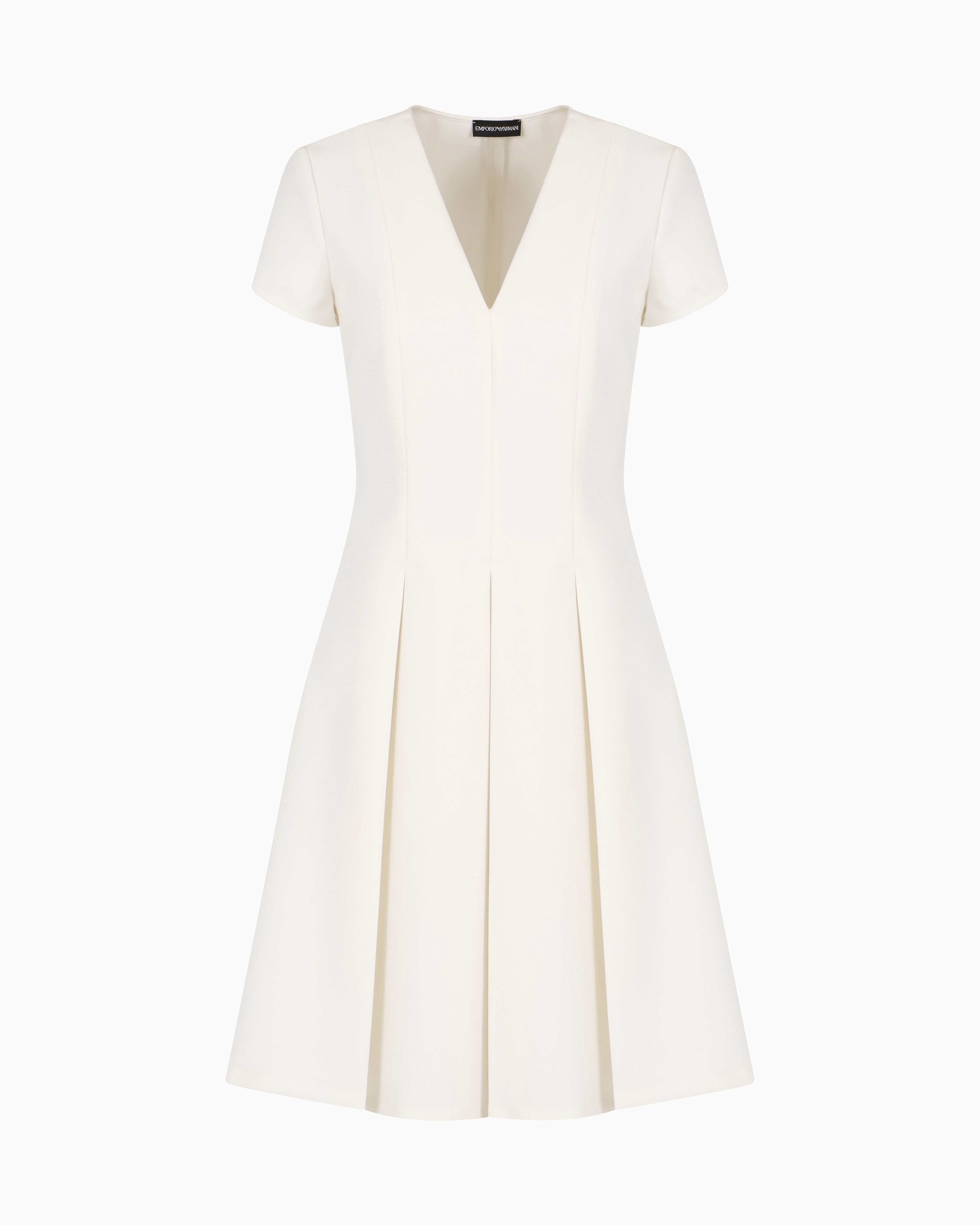 Emporio Armani Linen-viscose Blend Trousers With Irregular Chevron Motif In White