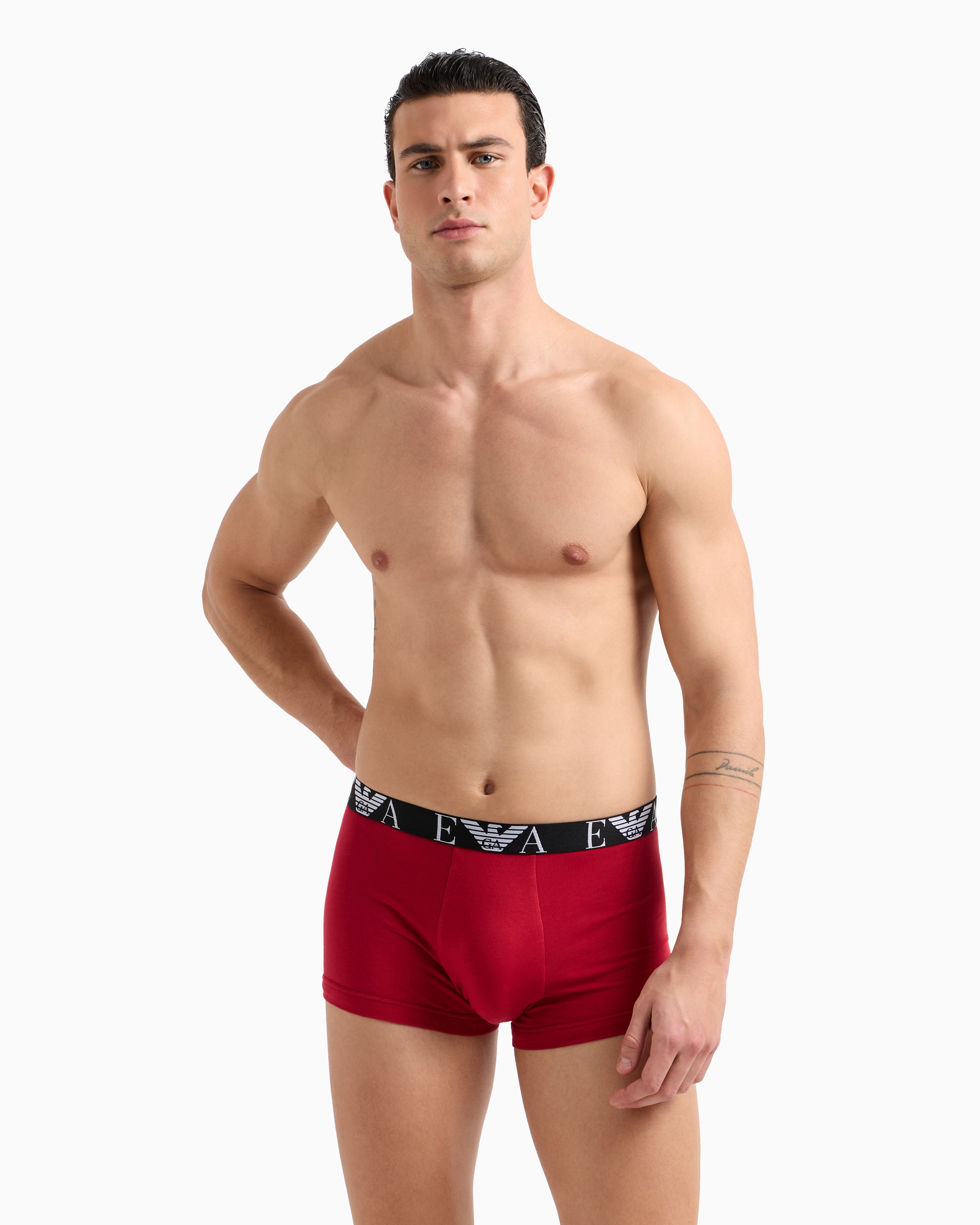 VIP【関税送料無料】希少 EMPORIO ARMANI BOXER Three-pack of boxer briefs with bold monogram logo | Emporio
