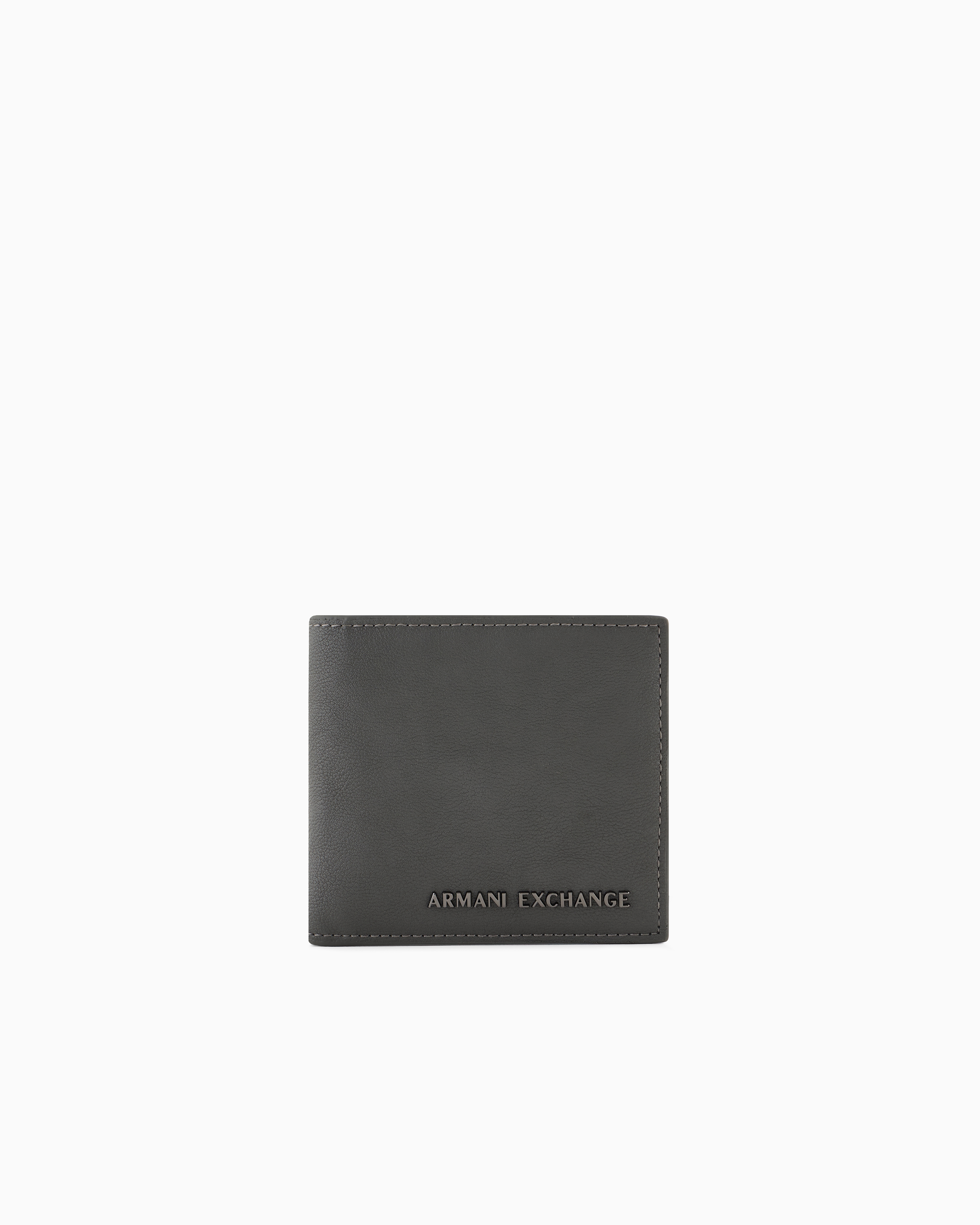 Armani Exchange Book Wallet In Resistant Material In Grey