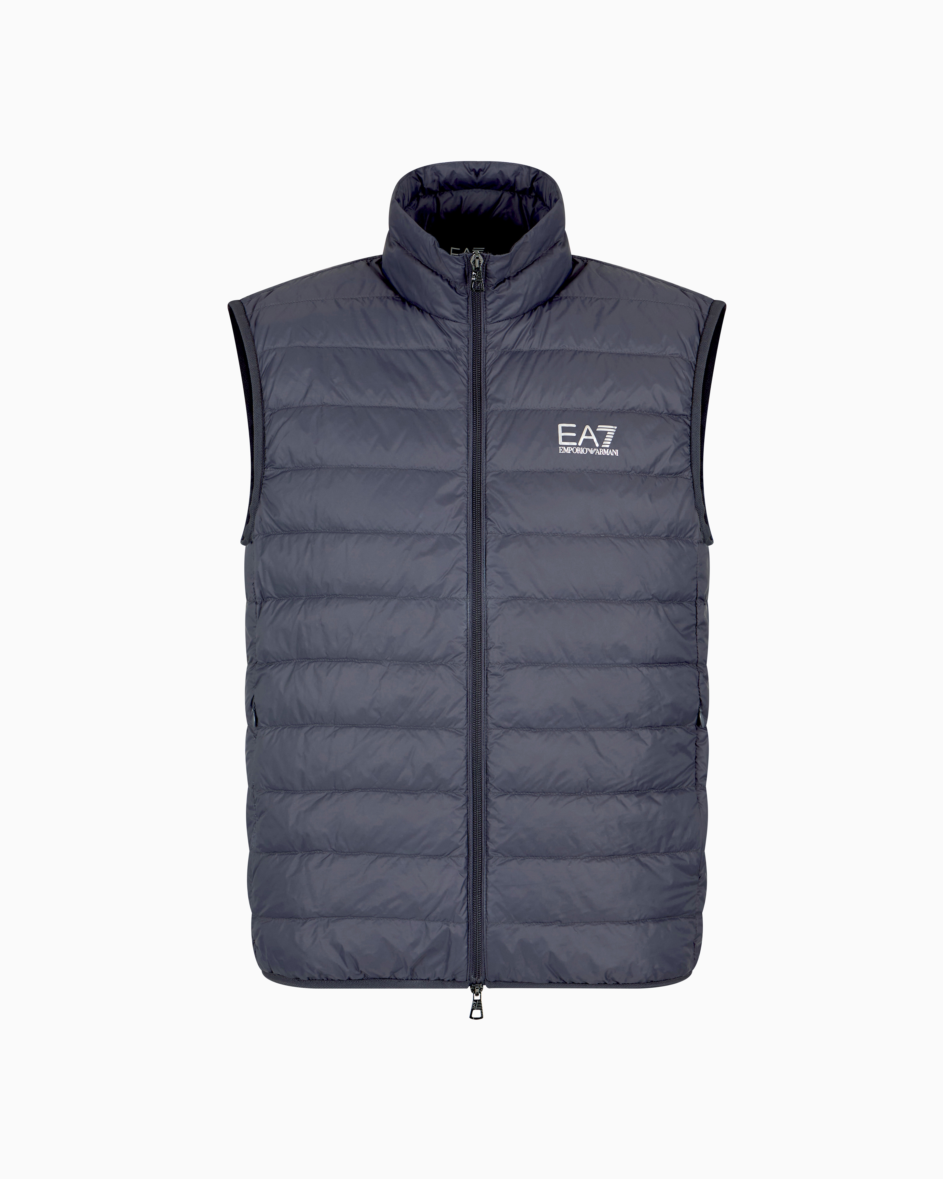 Ea7 Core Identity Packable Gilet In Blue