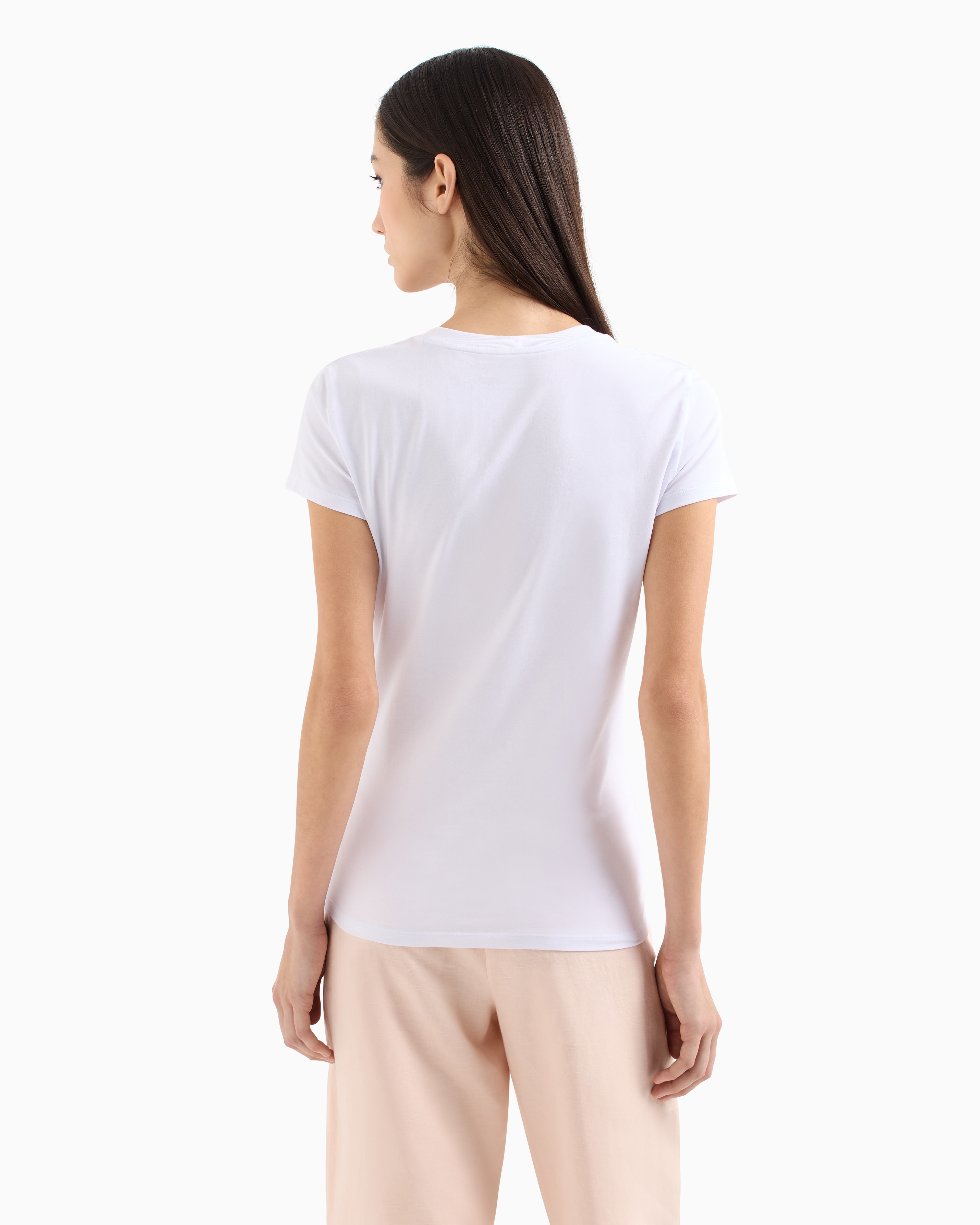 Armani Exchange - Lost sounds slim fit t-shirt, Woman, White, Size:
