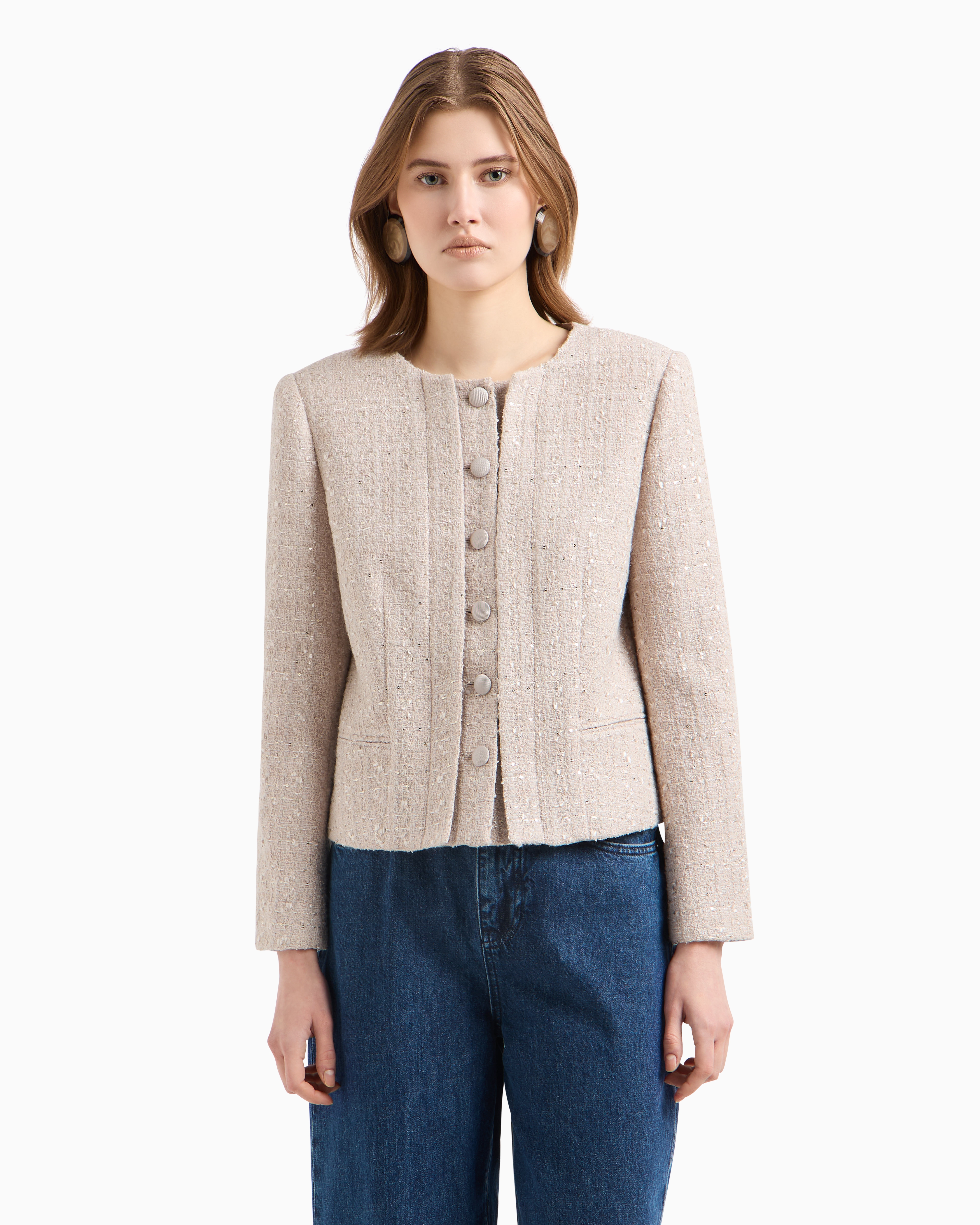 EMPORIO ARMANI LUREX TWEED JACKET