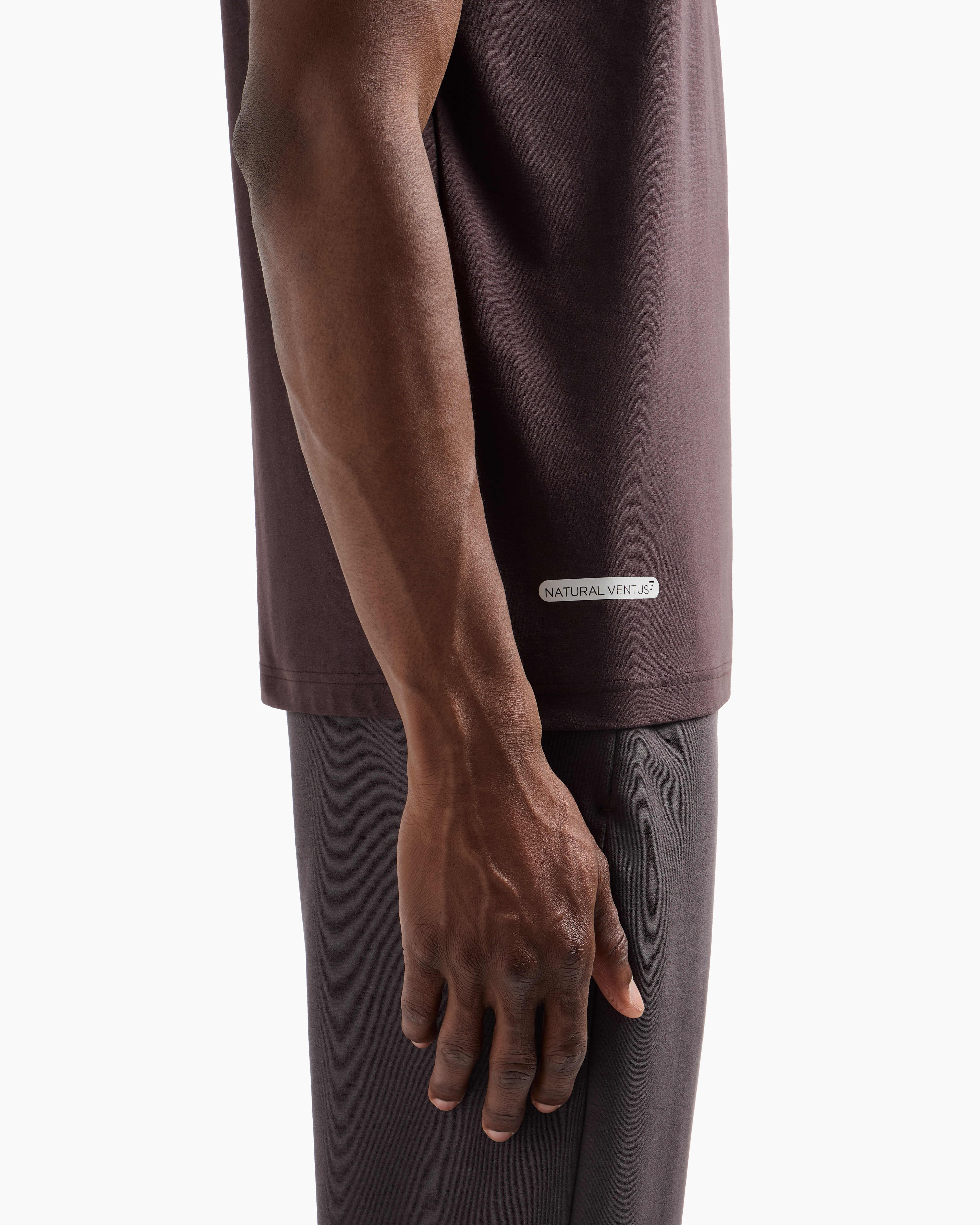 EA7 DYNAMIC ATHLETE POLO SHIRT IN NATURAL VENTUS7 TECHNICAL FABRIC