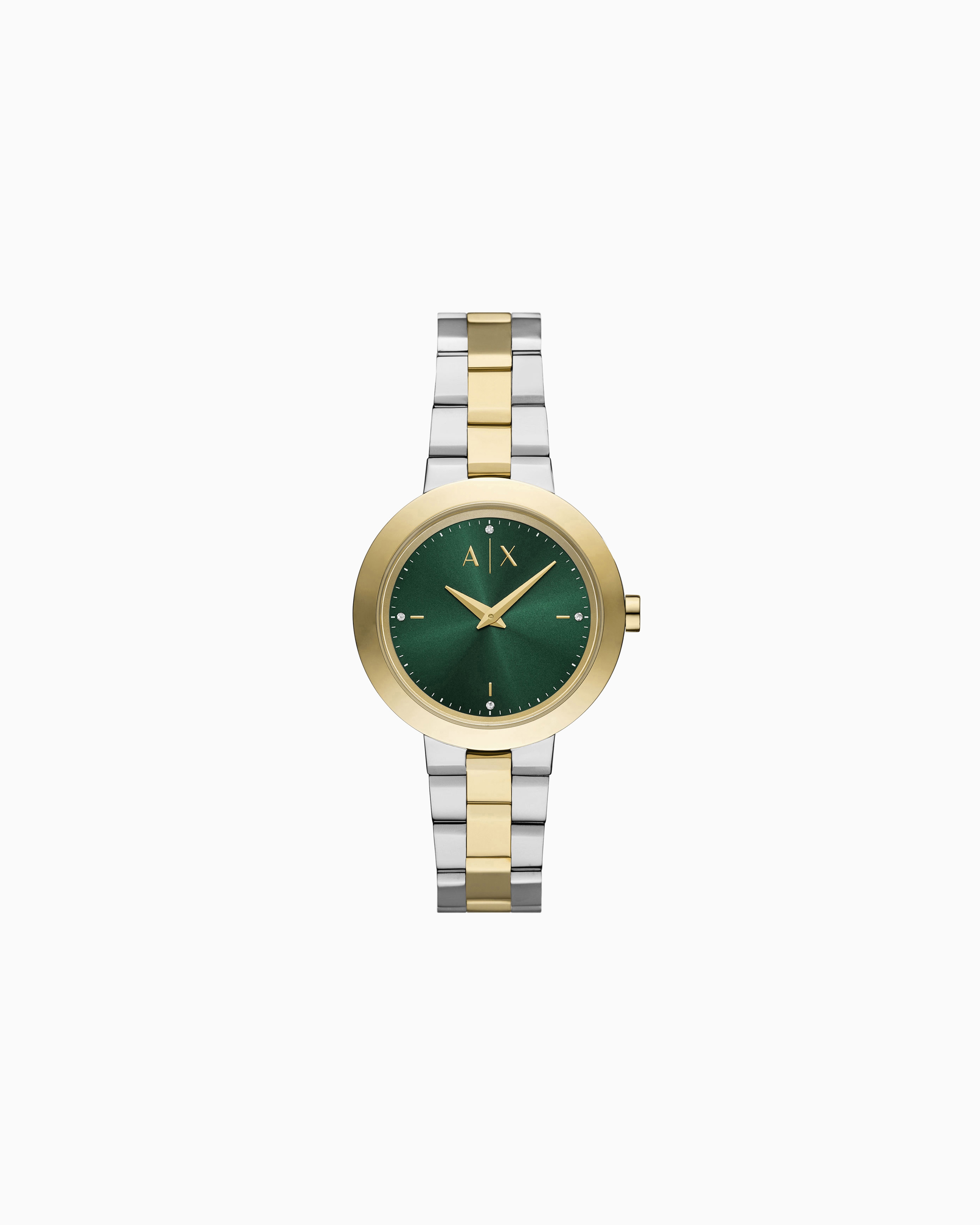 Armani Exchange Two-hand Two-tone Stainless Steel Watch In Multicolore