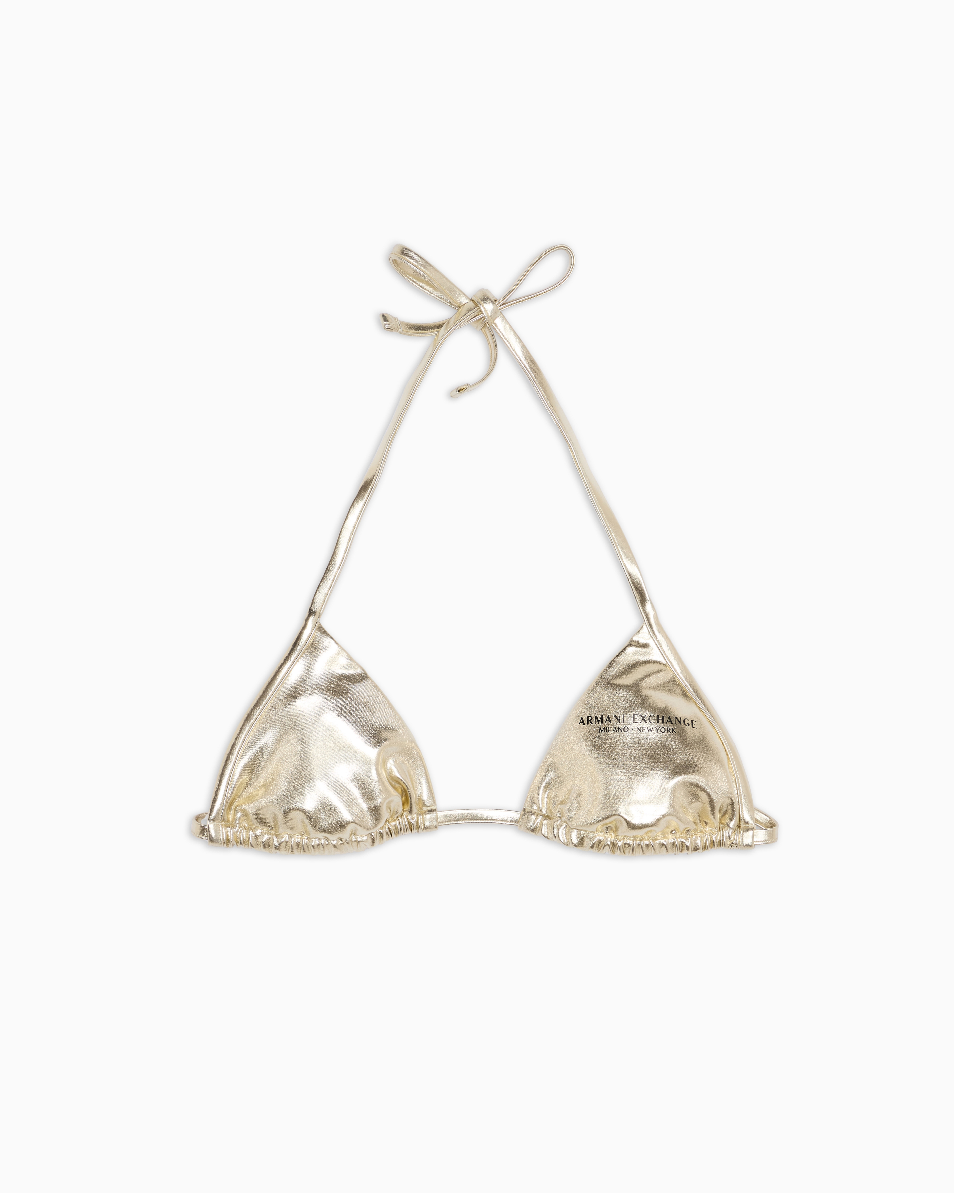 Armani Exchange Bikini Tops In Gold