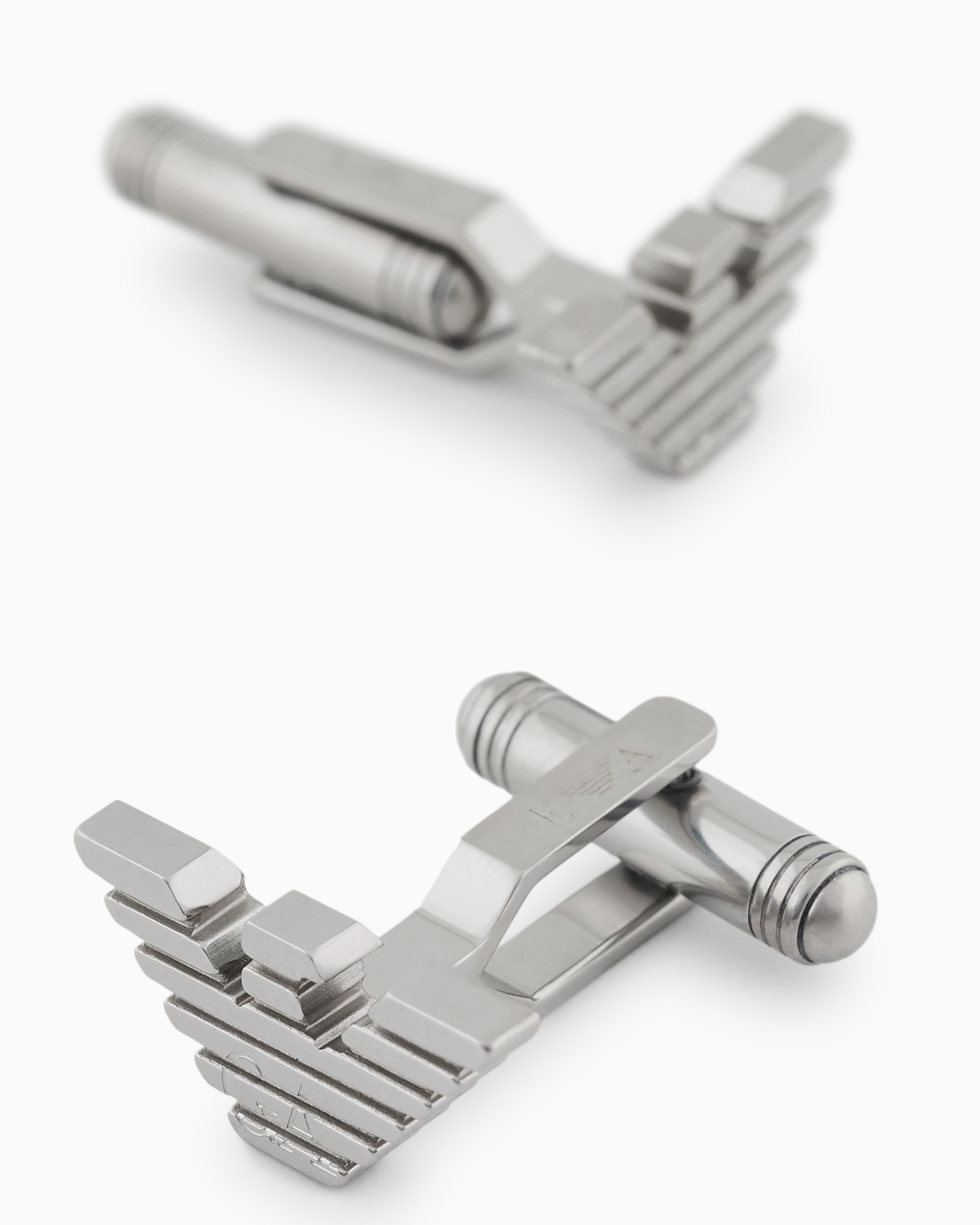 Emporio Armani -  Stainless Steel Cuff Links, Man, Multicolored, Size: TU