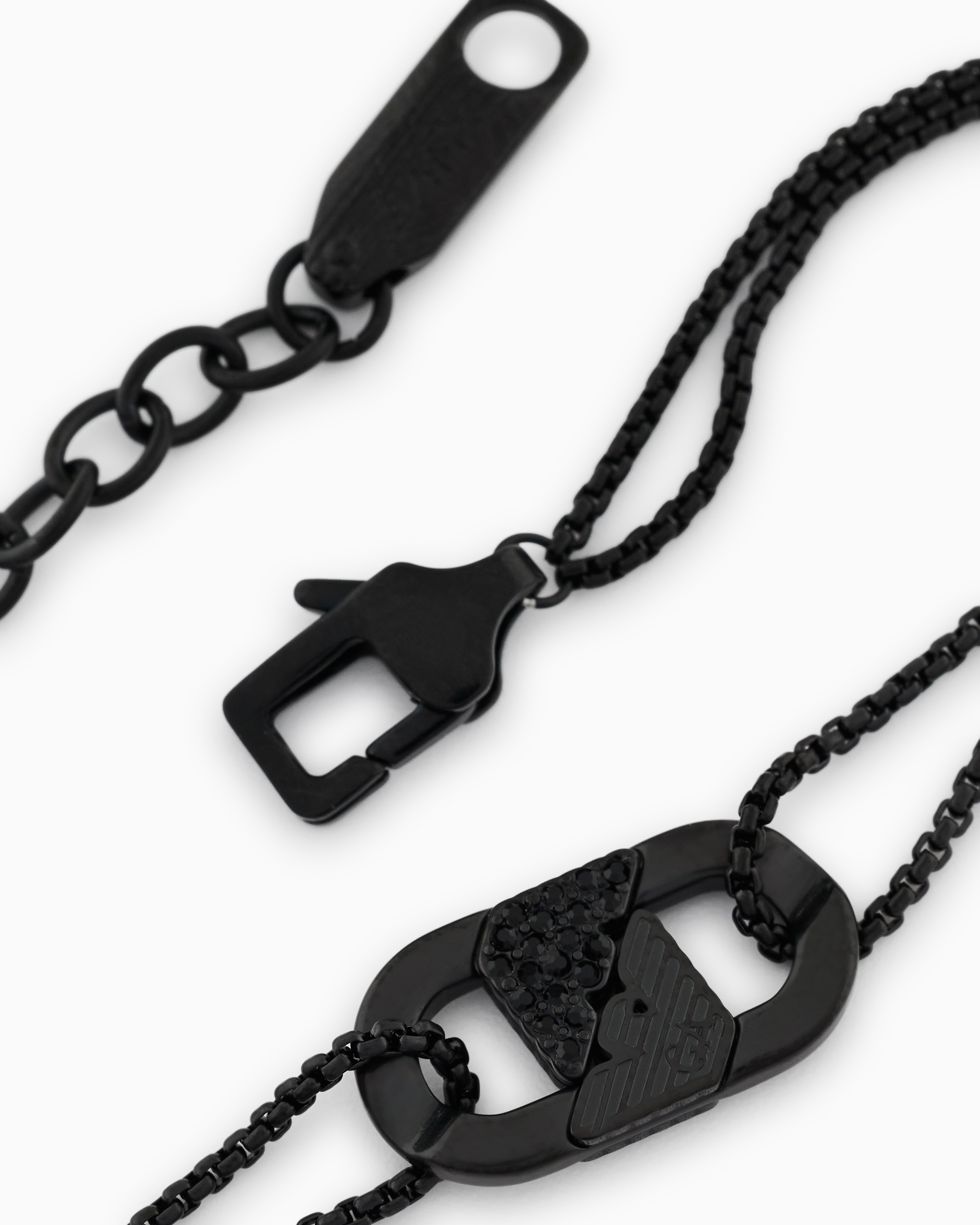 EMPORIO ARMANI BLACK CRYSTAL ID BRACELET