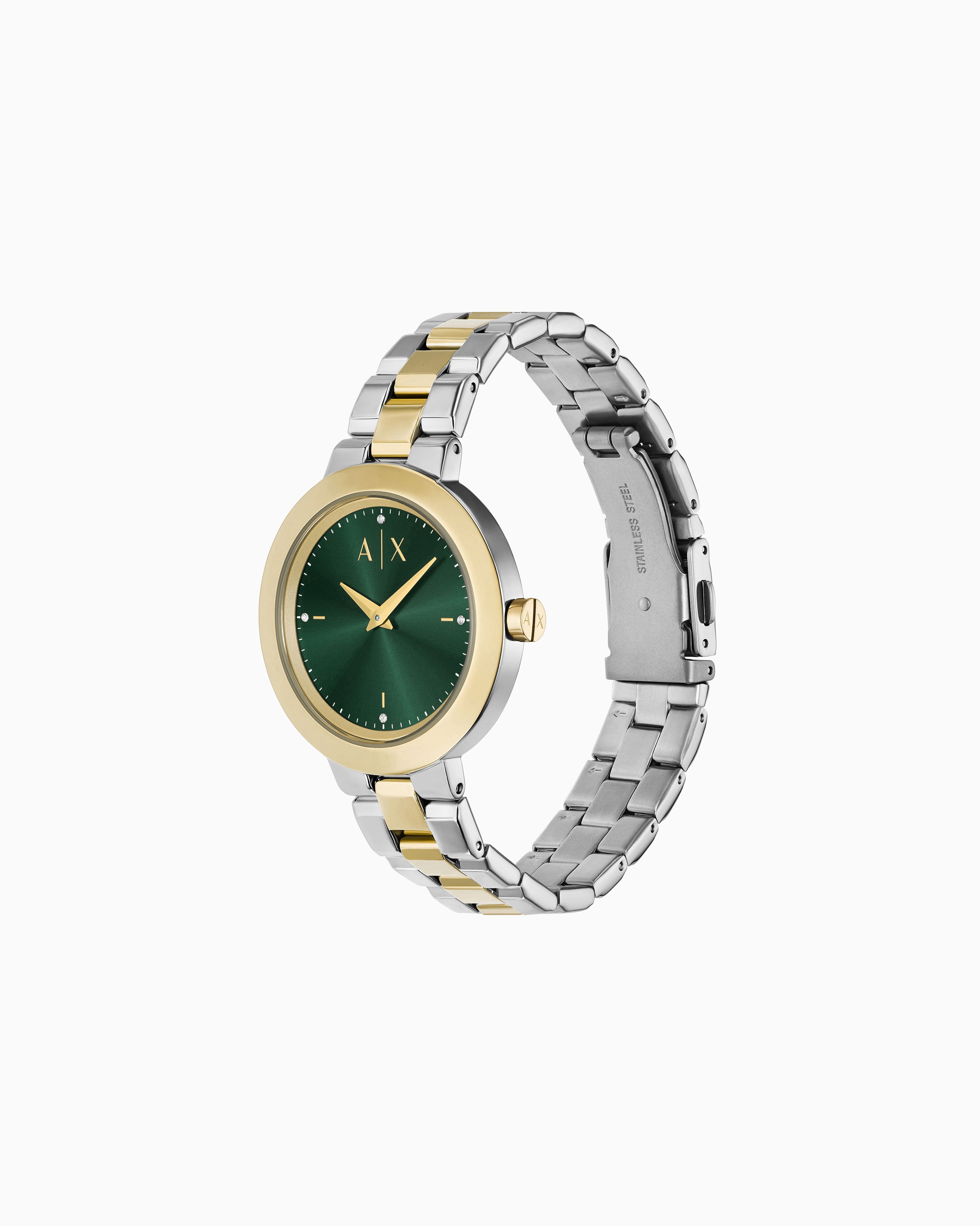Armani Exchange Two-hand Two-tone Stainless Steel Watch In Multicolore
