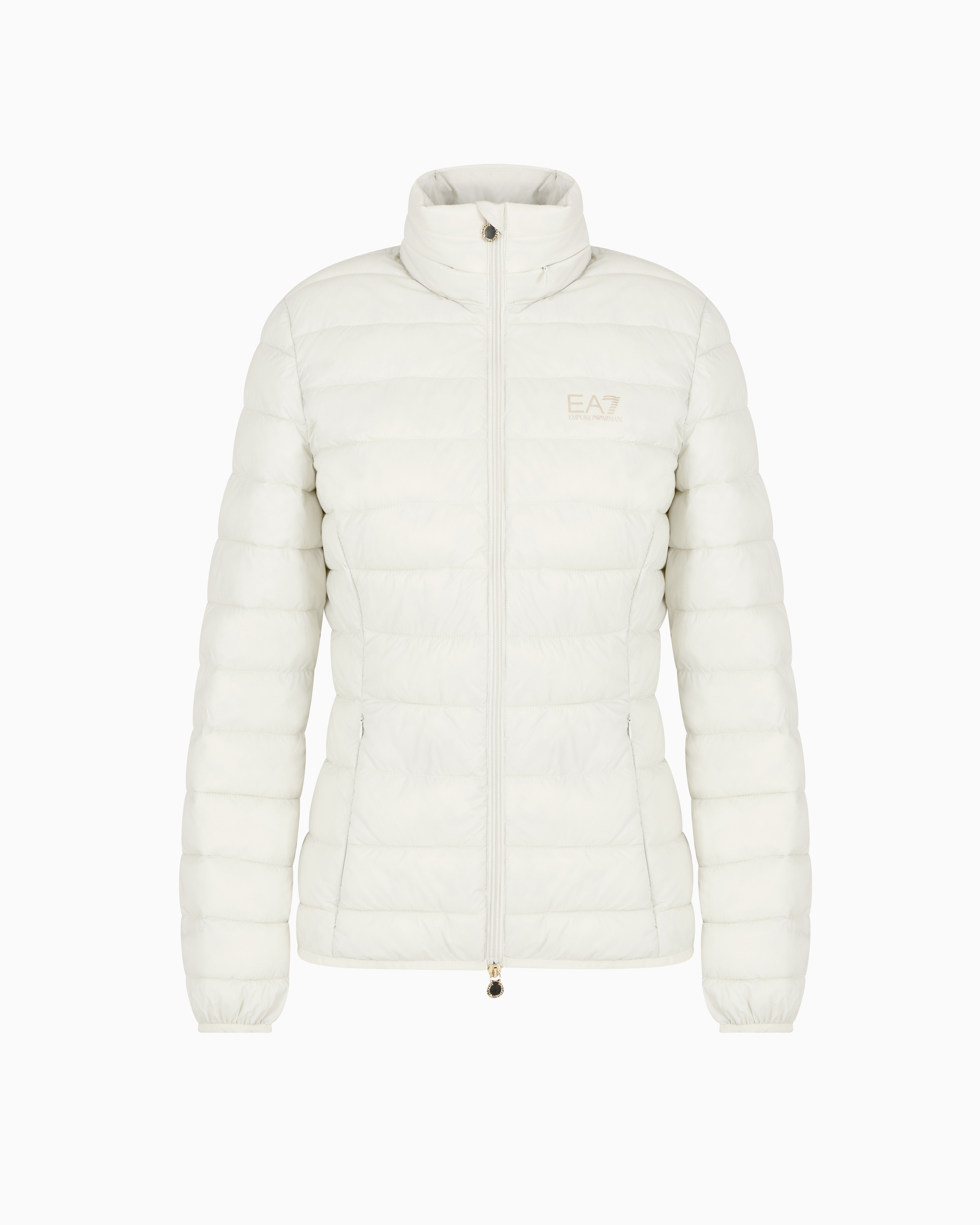 Ea7 Core Lady Recycled Nylon Blend Padded Jacket In Neutral