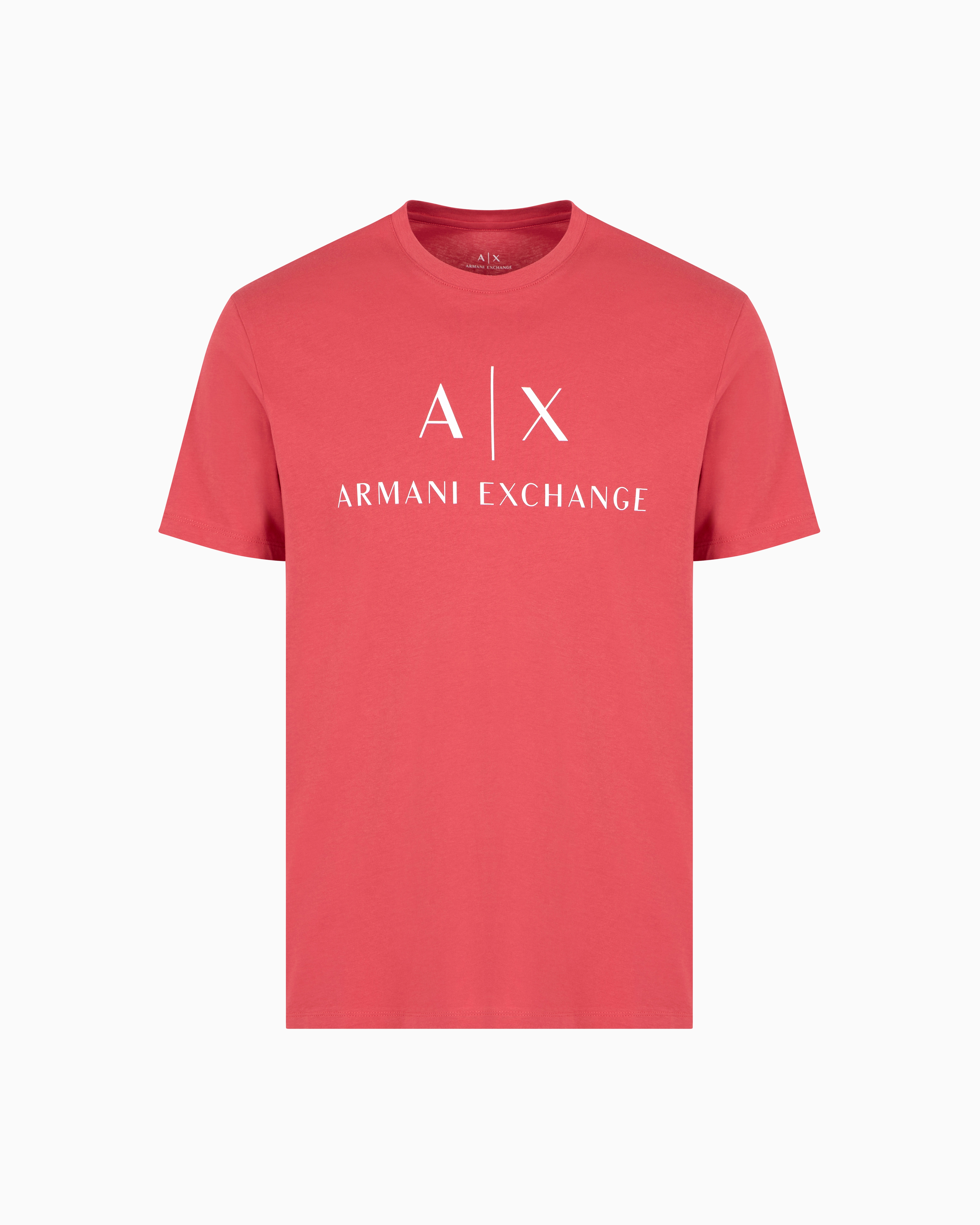 Armani Exchange Regular Fit Jersey T-shirt With Logo In Red