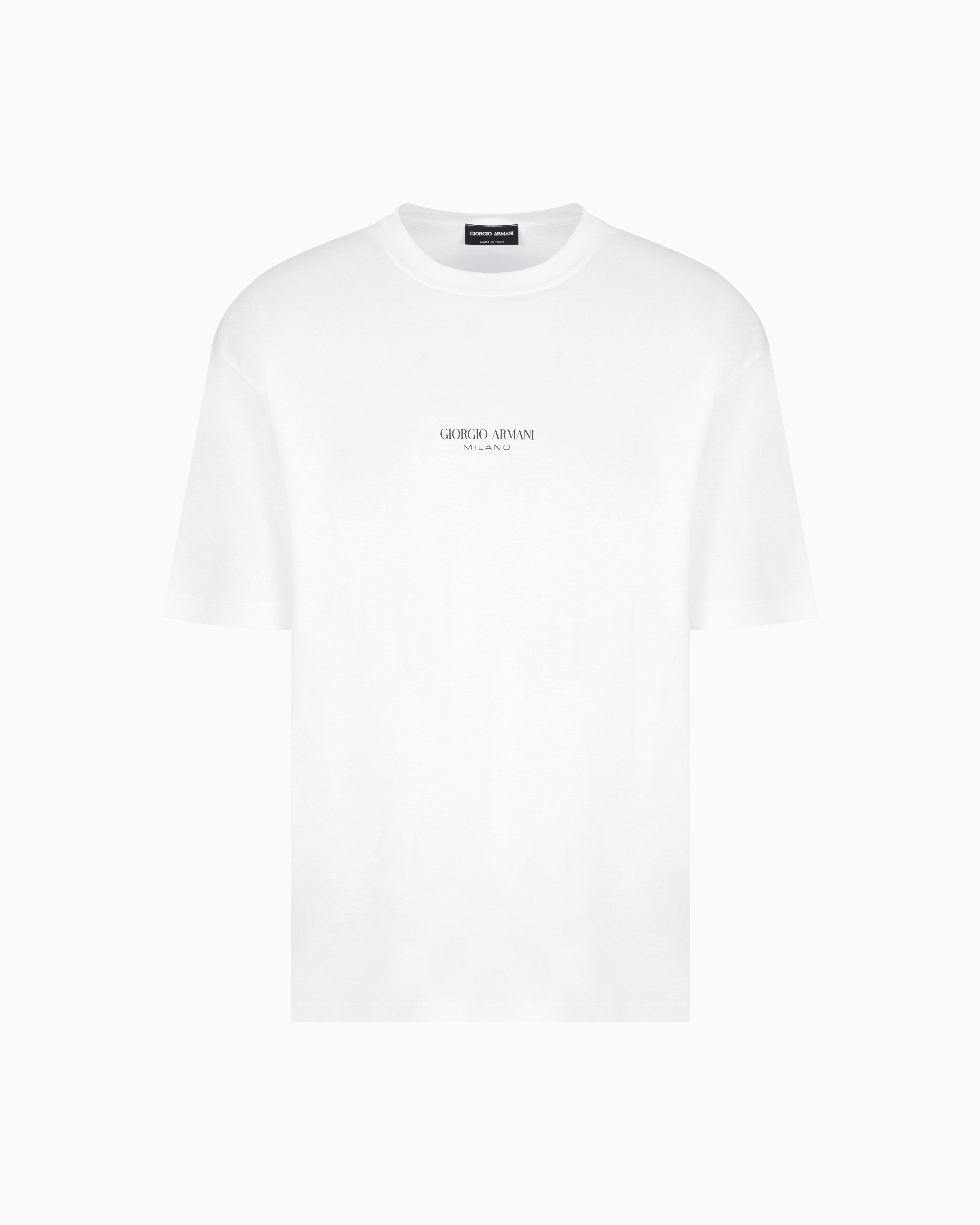 Giorgio Armani Logo Crew Neck T-shirt In White