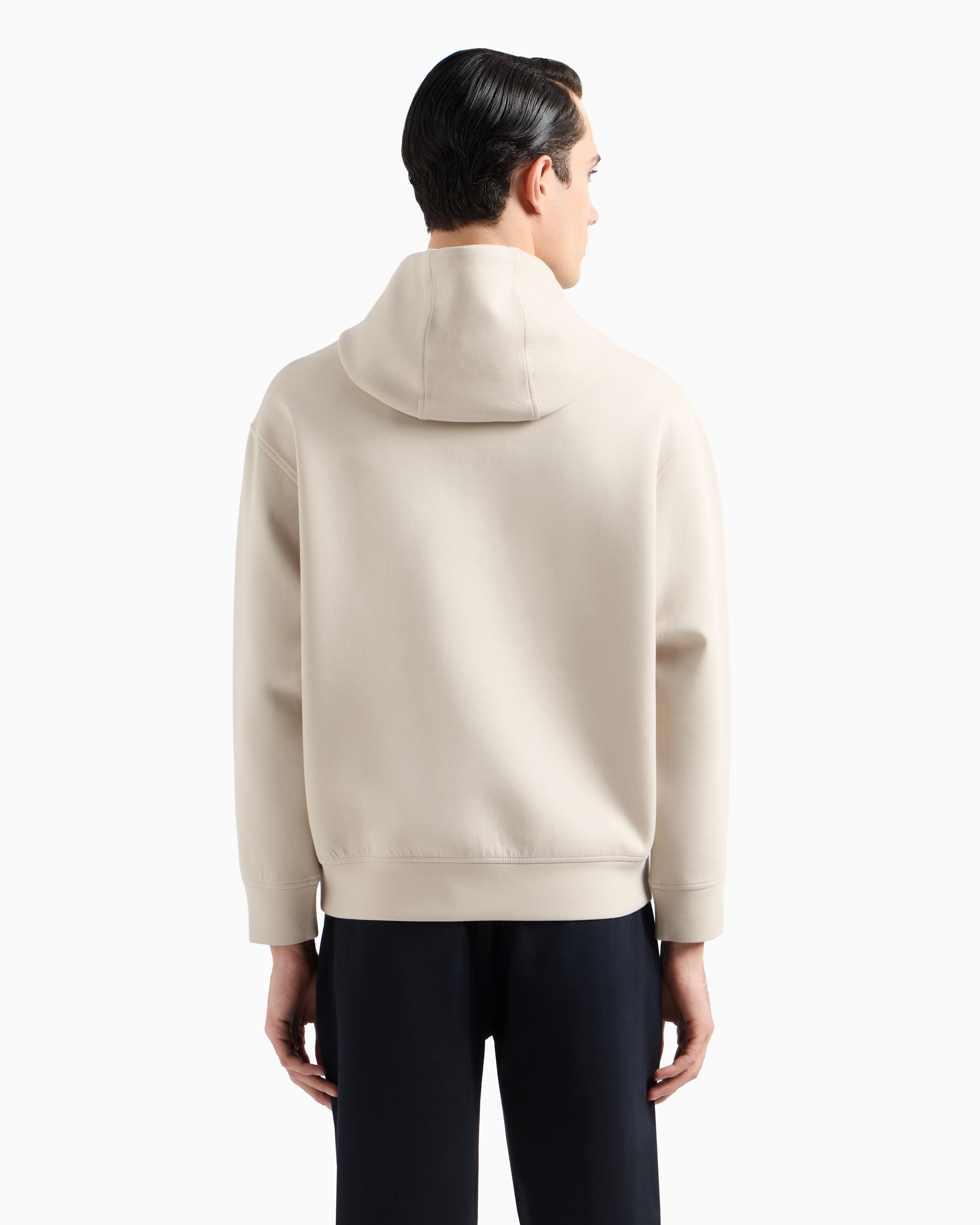 Emporio Armani◆ASV フード付きスウェットシャツ ダイヤ 人気 ASV フード付きスウェットシャツ ダブルジャージー
