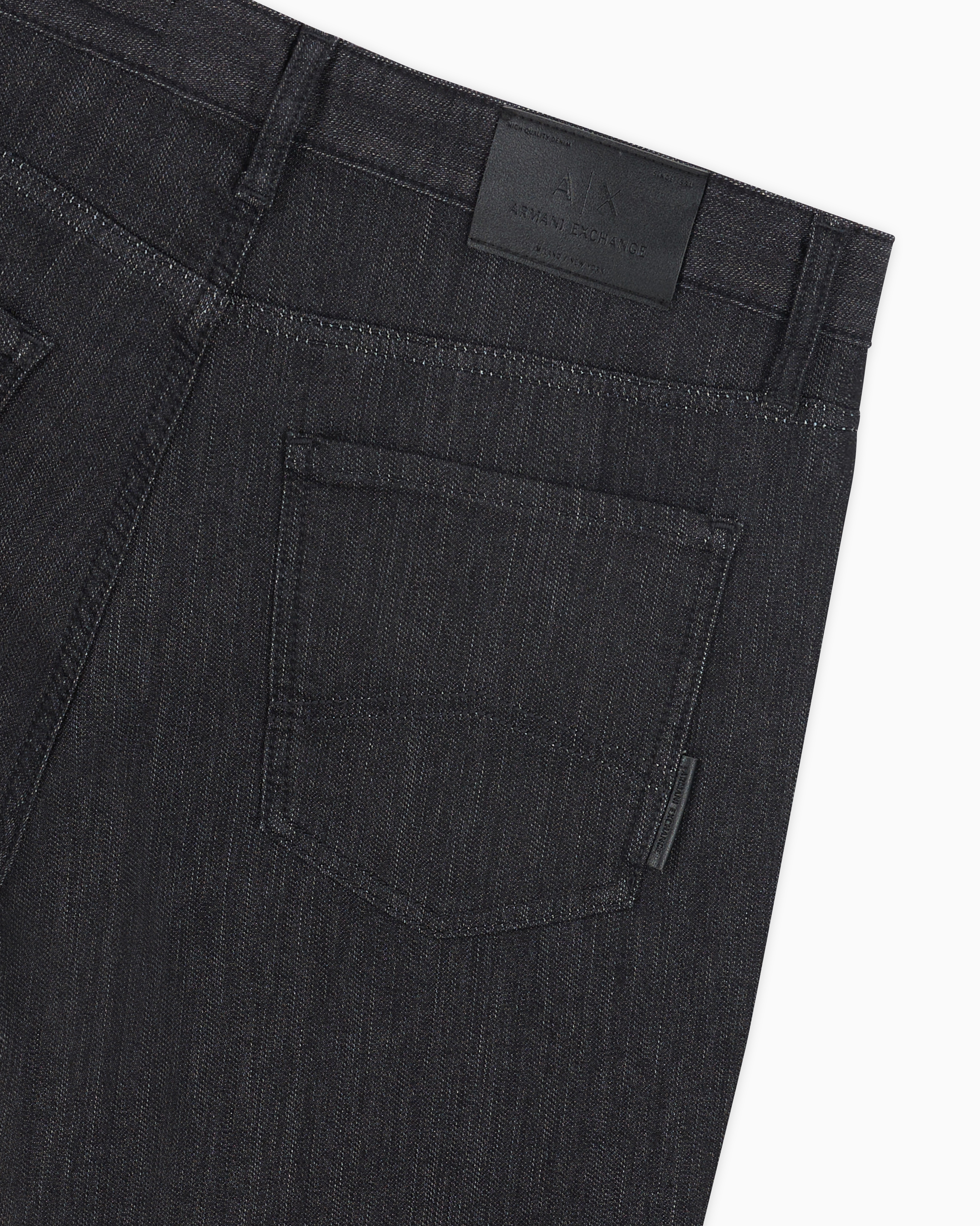 Armani Exchange - J14 skinny fit jeans stone washed cotton denim, Man, Black, Size: