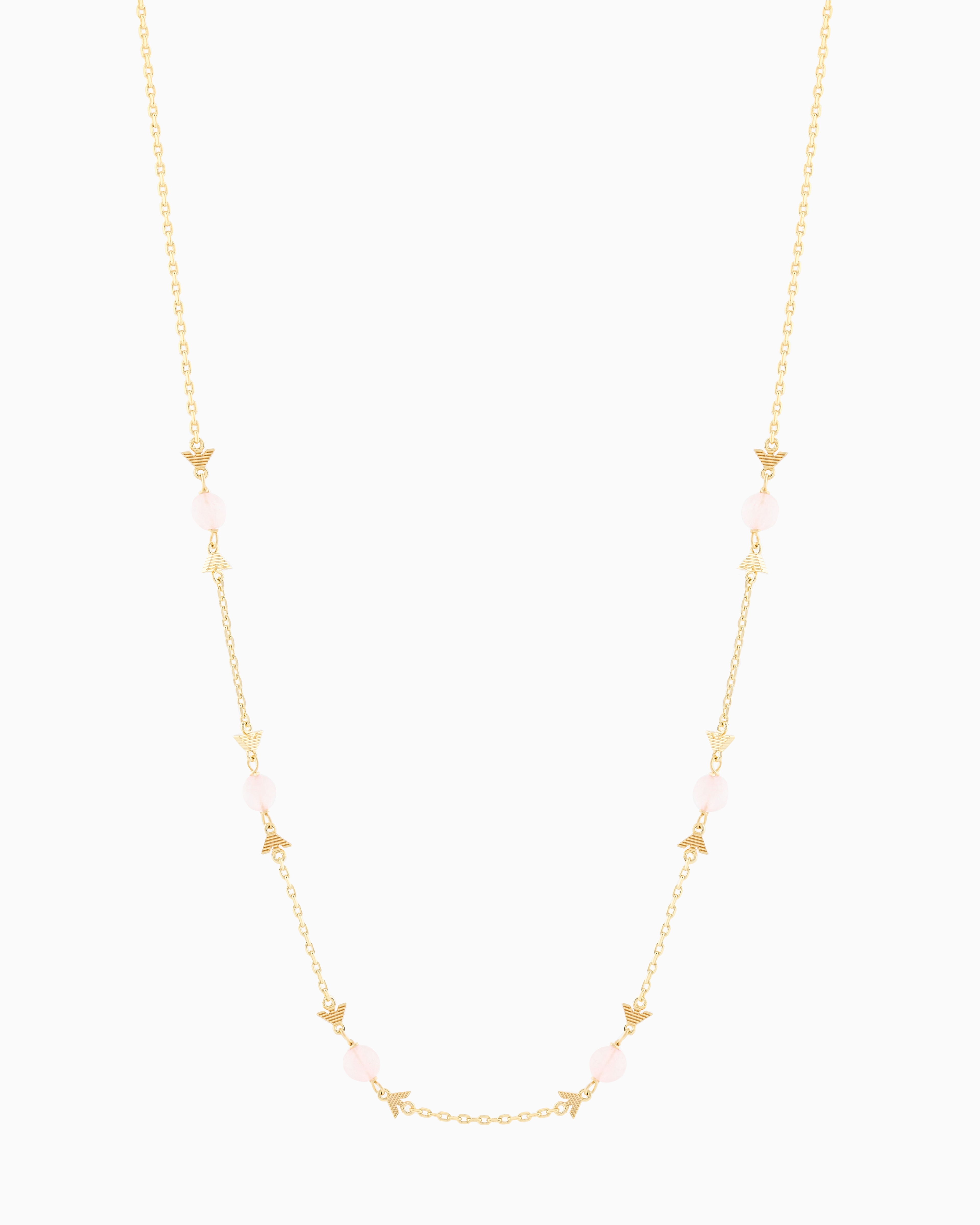 EMPORIO ARMANI GOLD-TONE BRASS STATION NECKLACE