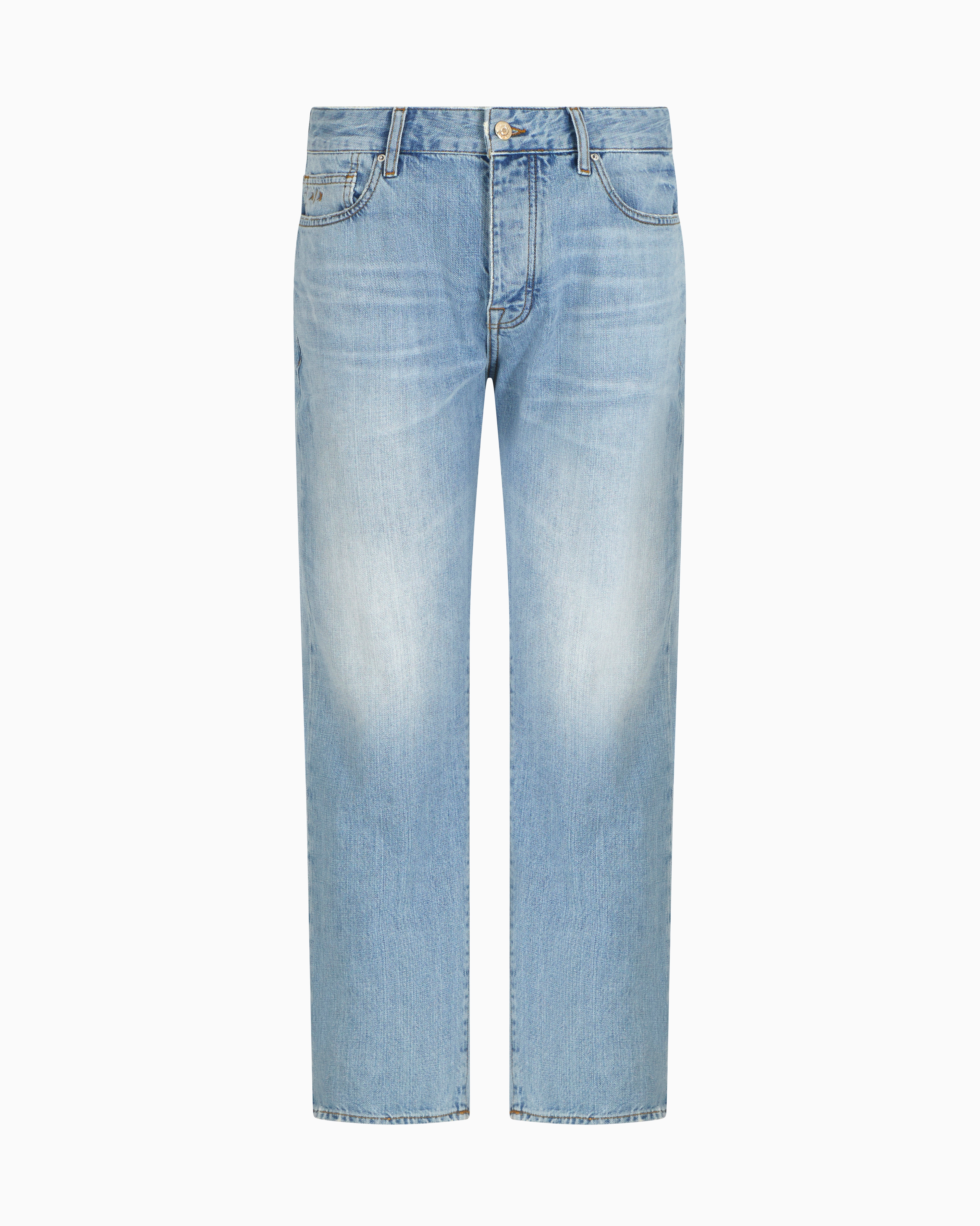 美品✨EMPORIO　ARMANI　デニム　30 レザーパッチ　ウォッシュ加工 undefined