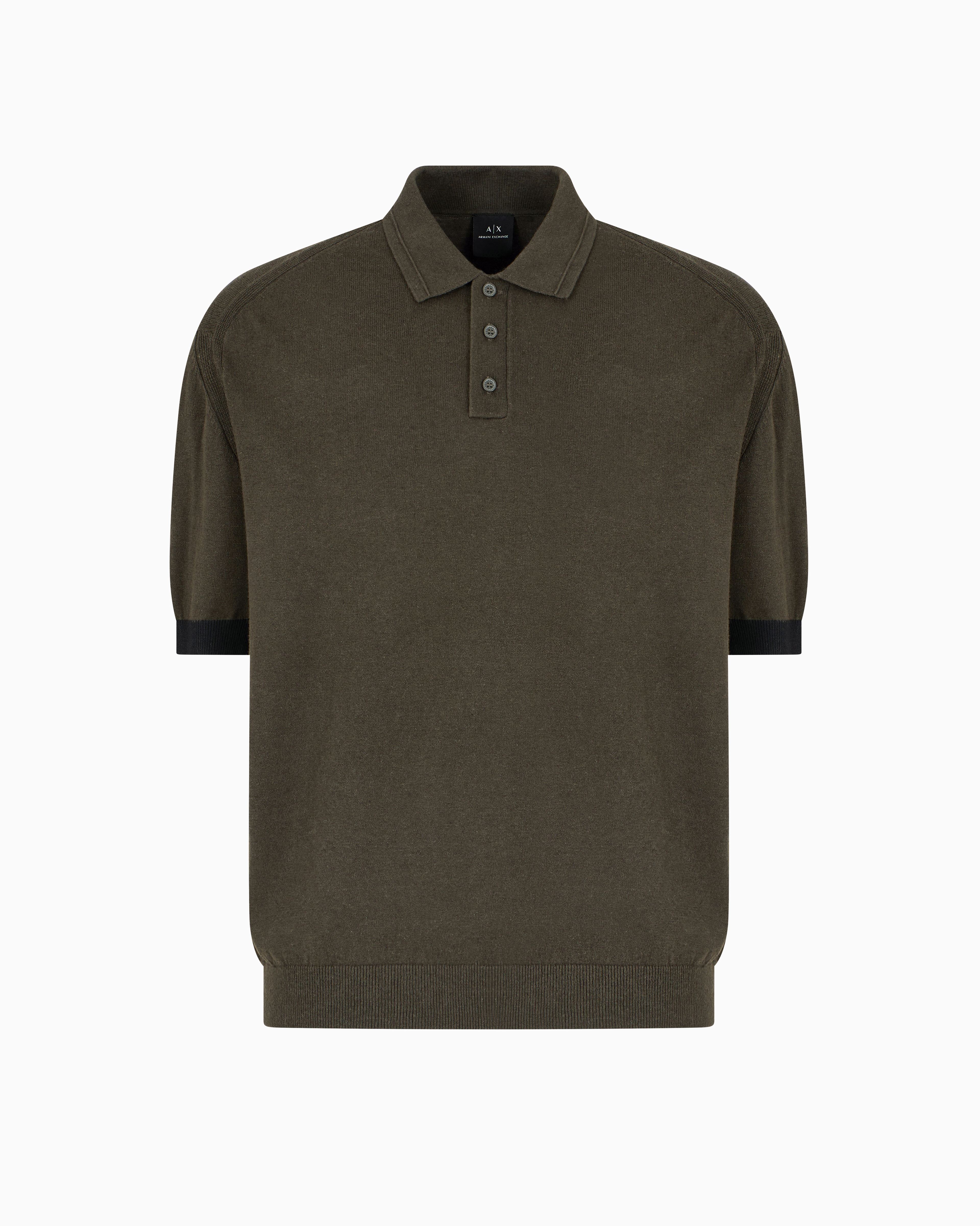 トップス 00s armani exchange faded knit polo Armani Exchange Cotton Knit Short Sleeve Polo Shirt | Dillard's