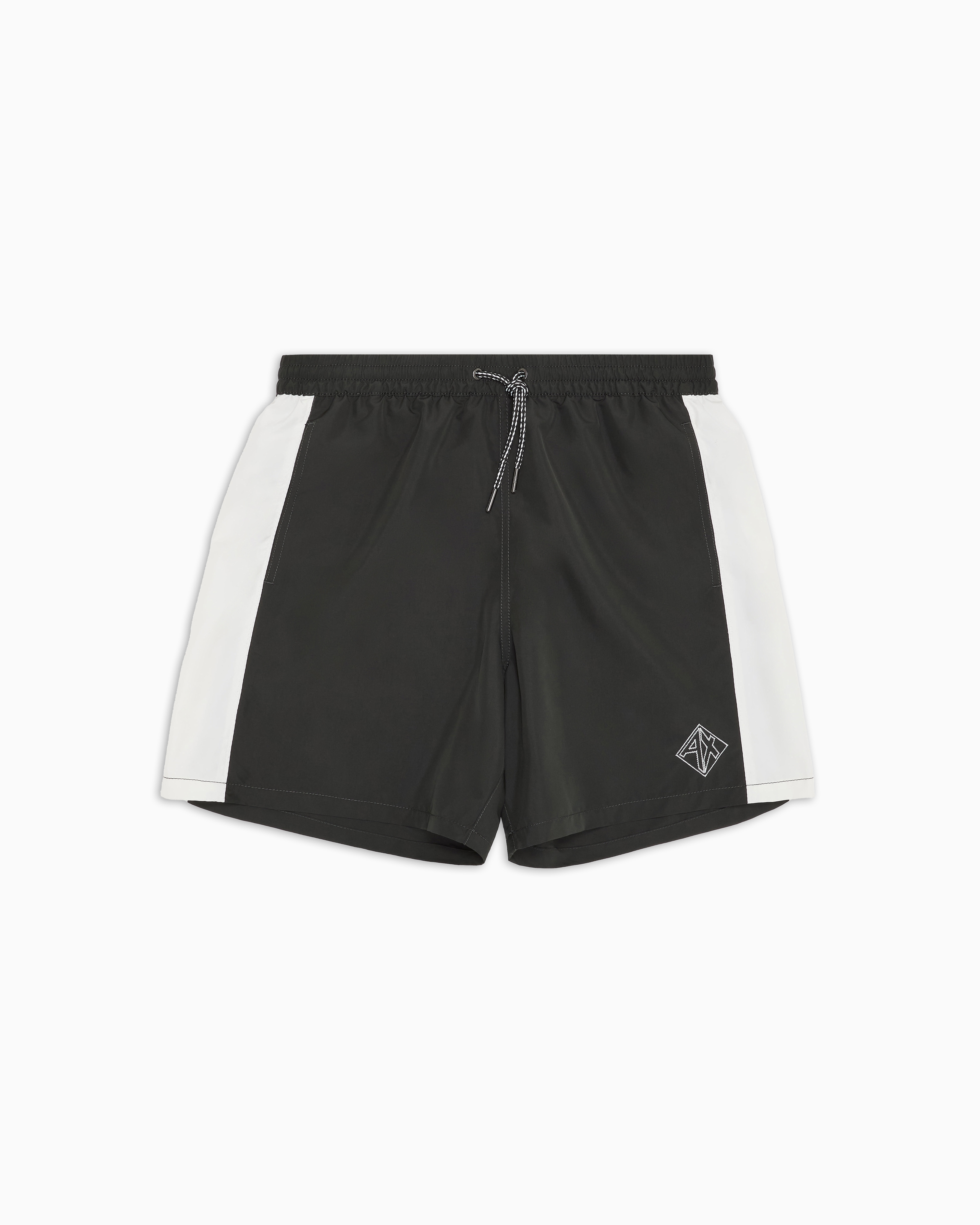 Armani Exchange Beachwear Boxers In Green