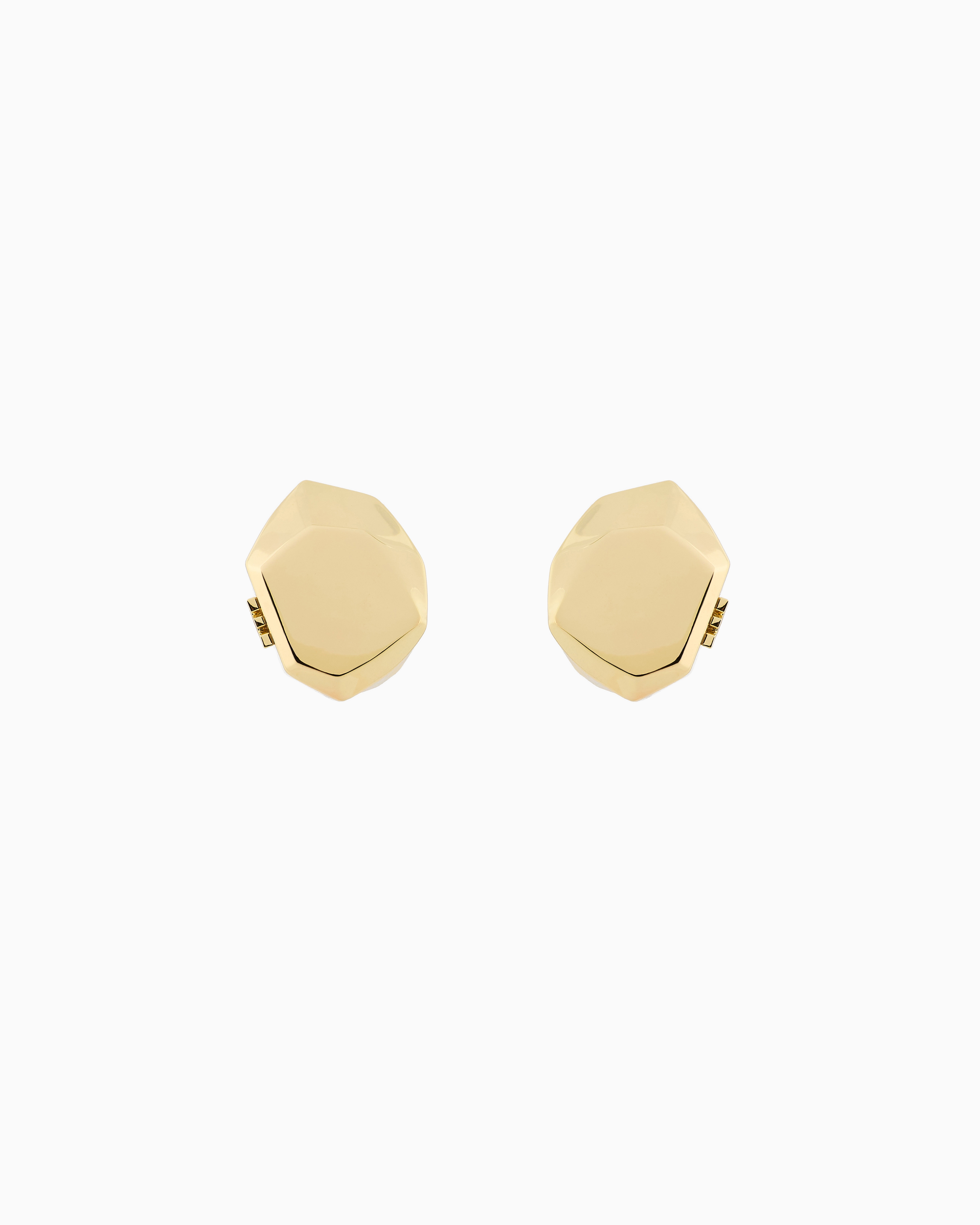 EMPORIO ARMANI GOLD-TONE BRASS STUD EARRINGS