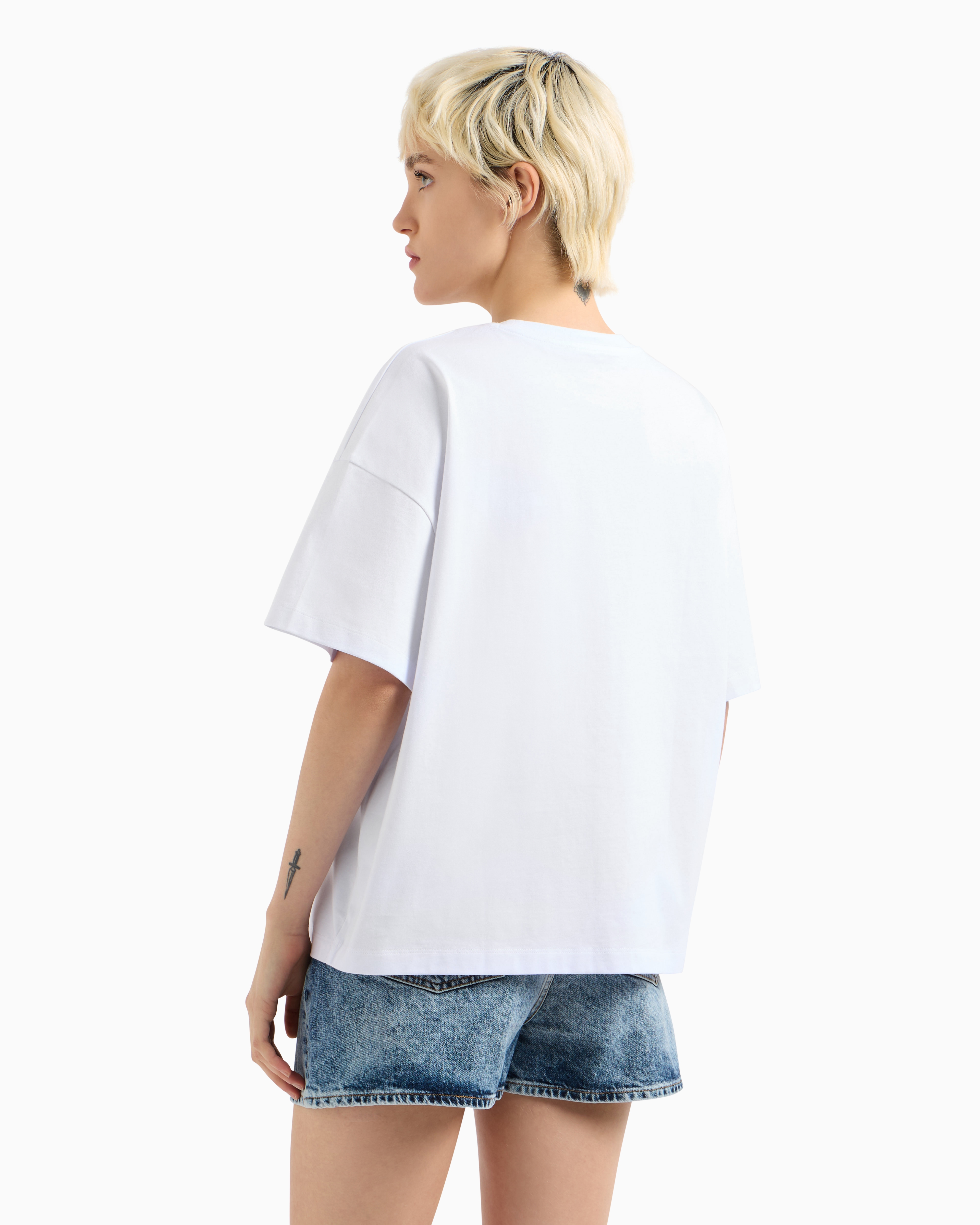 Armani Exchange - Good Day Boyfriend T-Shirt, Woman, White, Size: