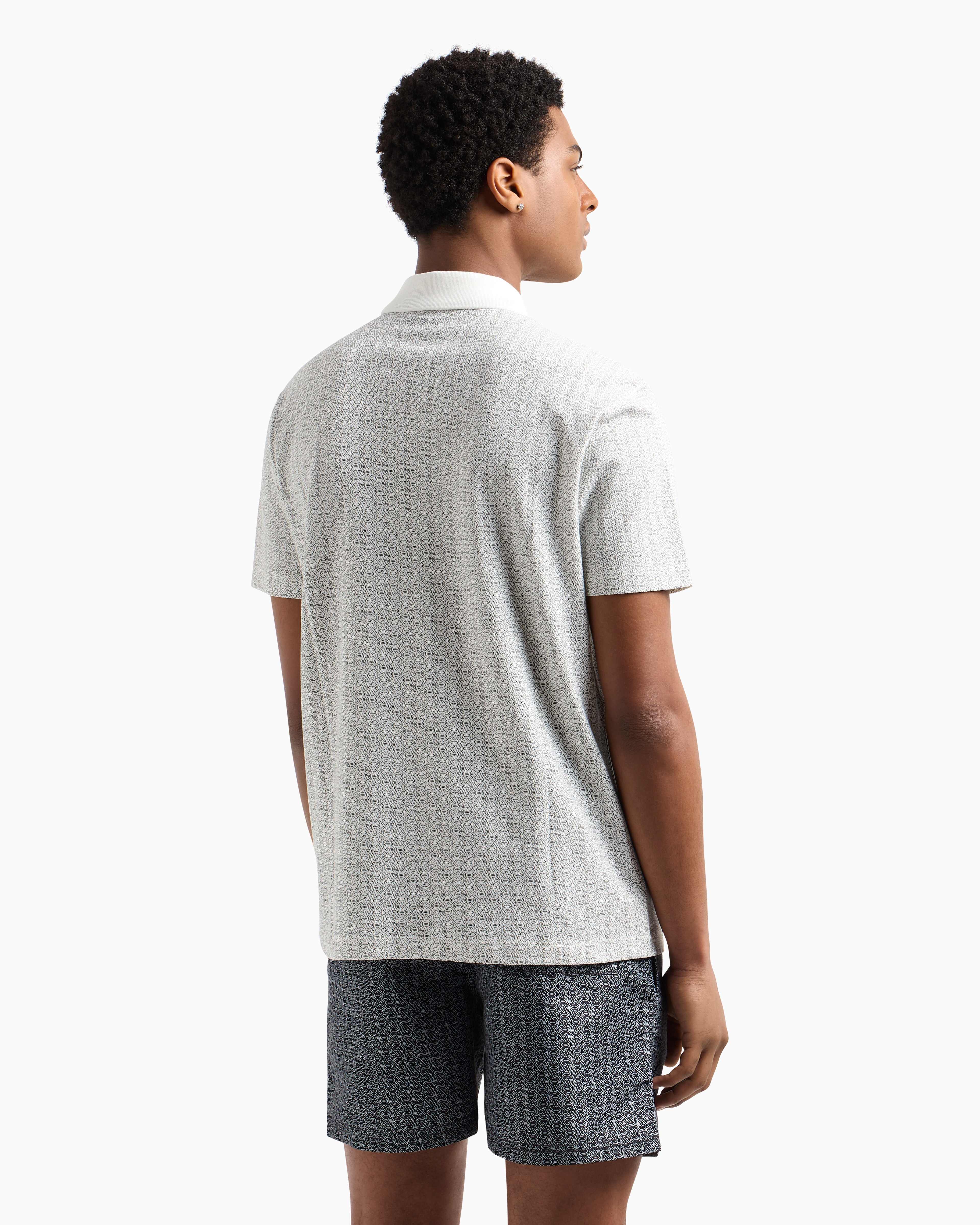 Armani Exchange - Regular fit polo shirt stretch jersey, Man, White, Size: